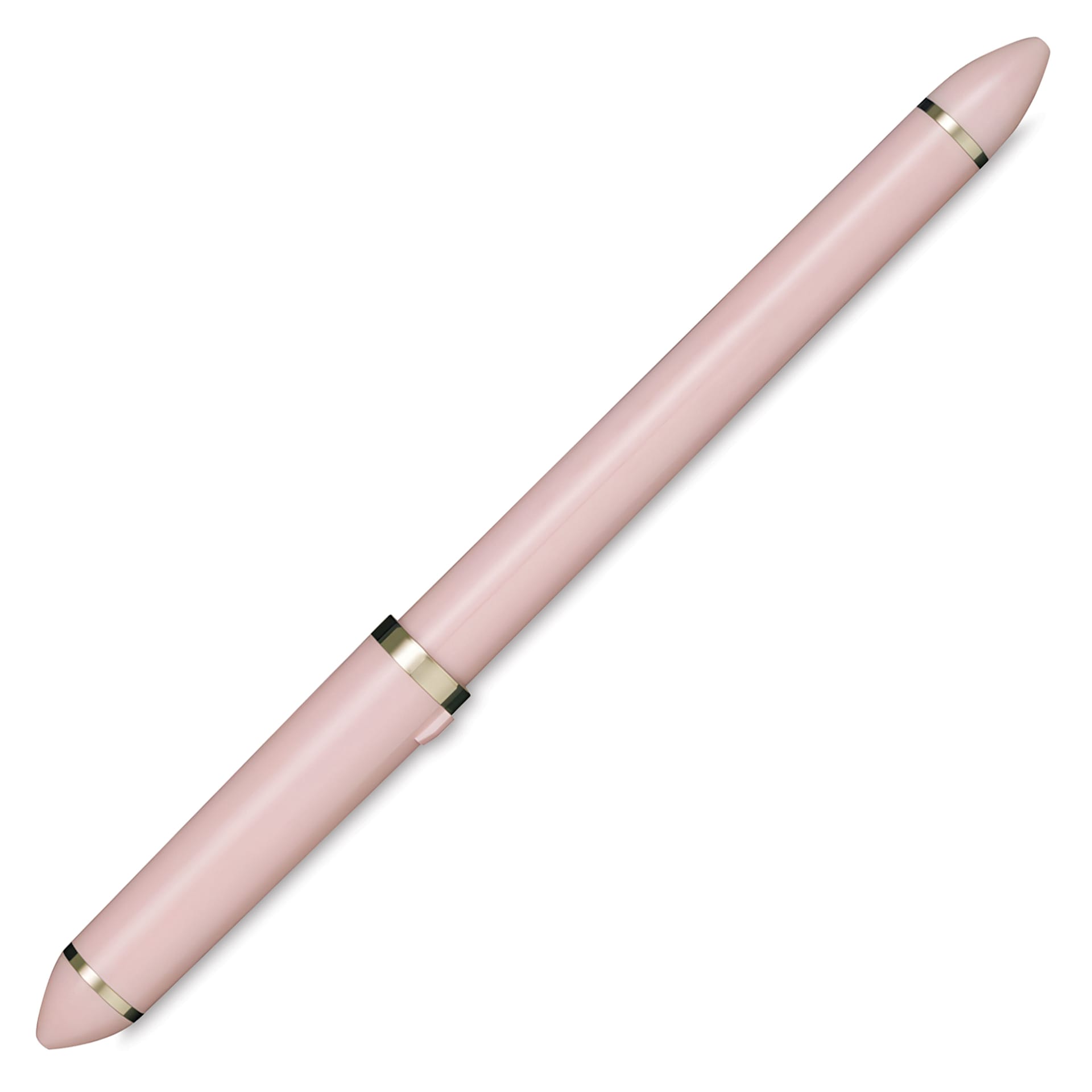 Sailor Fude De Mannen Fountain Pen - Pearl Pink, 40 Degree Nib, cap on