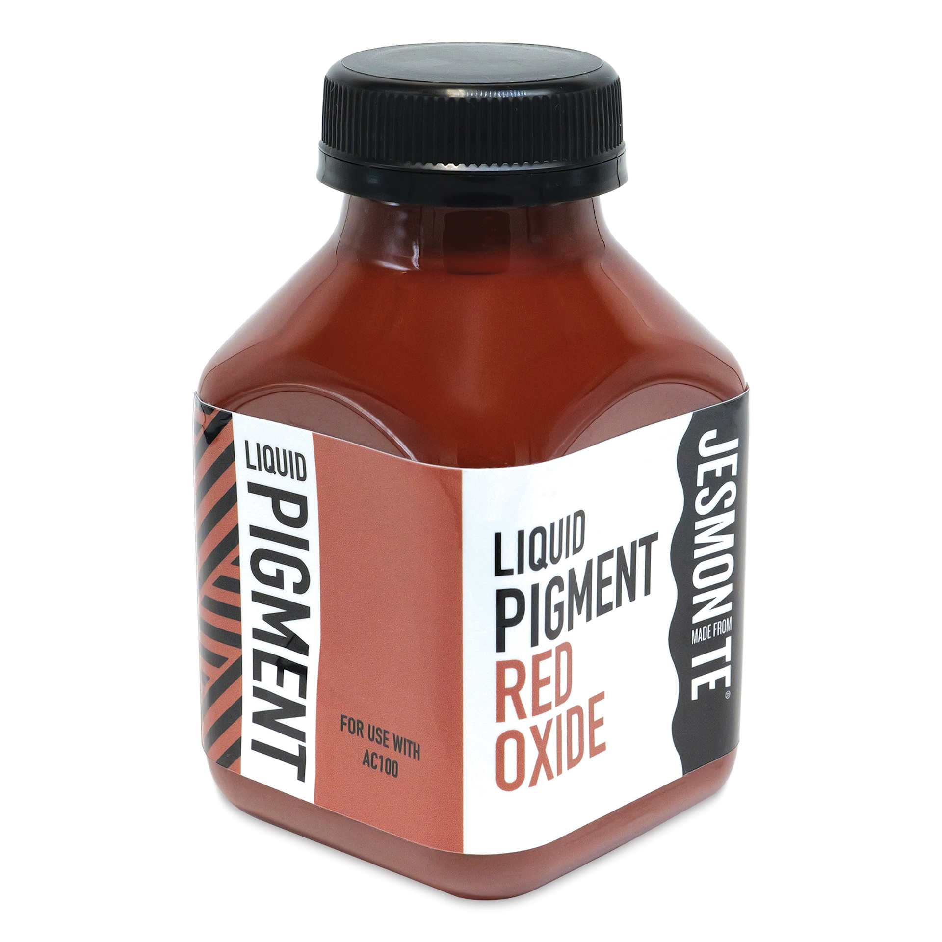 Angled view of Jesmonite AC100 Liquid Resin Pigment - Red Ochre, 200 g