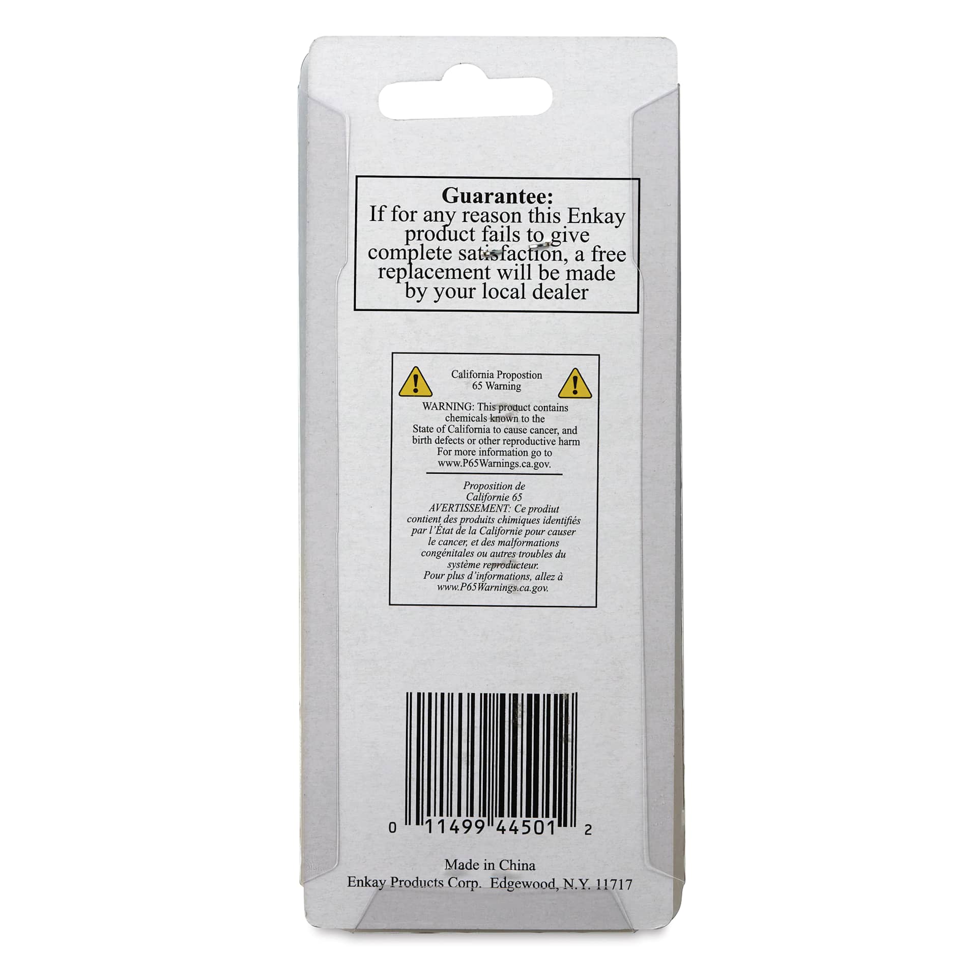Enkay Diamond Needle File Set - Set of 5, 4", back of packaging