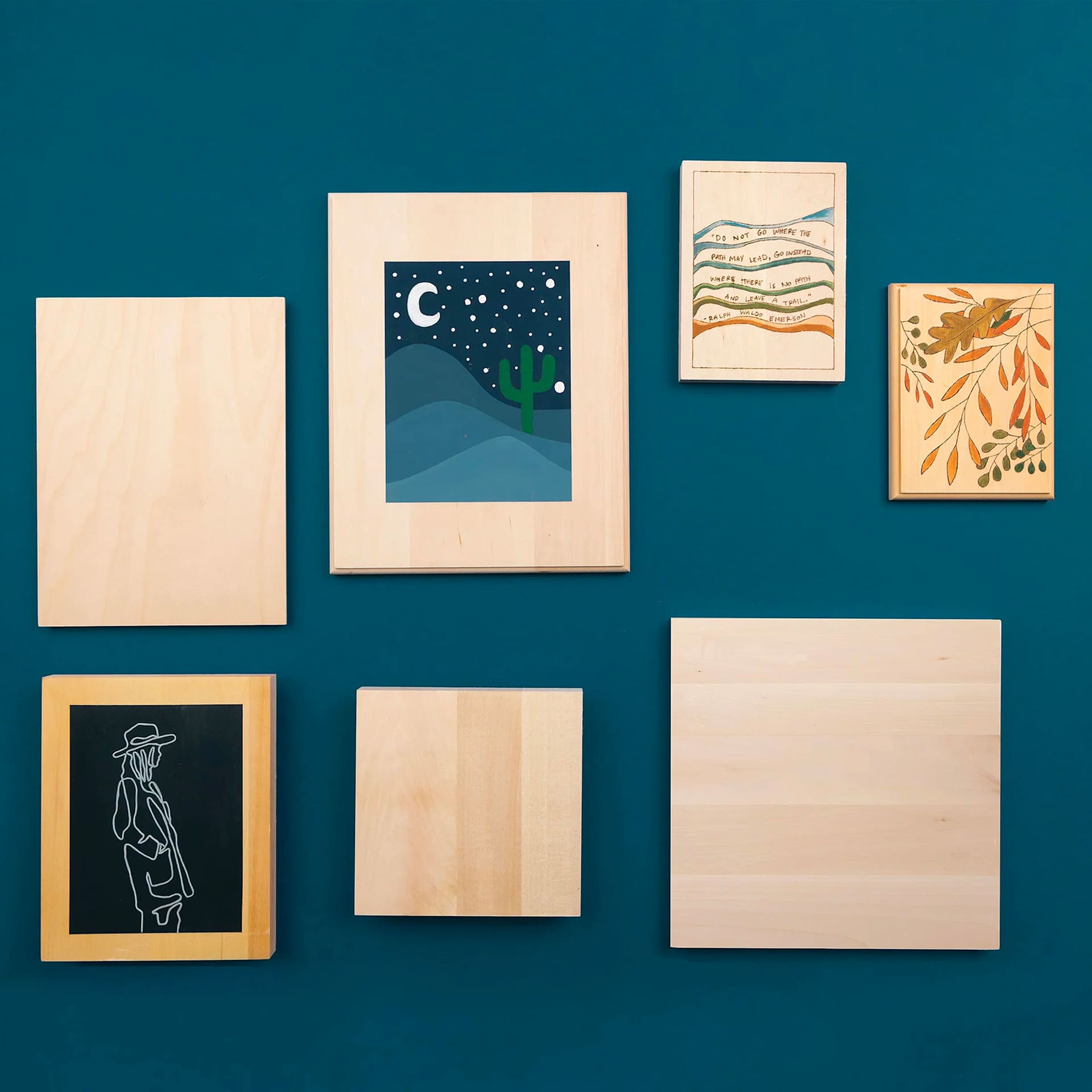 Foggy Bottom Woodworks Basswood Panels hung on wall