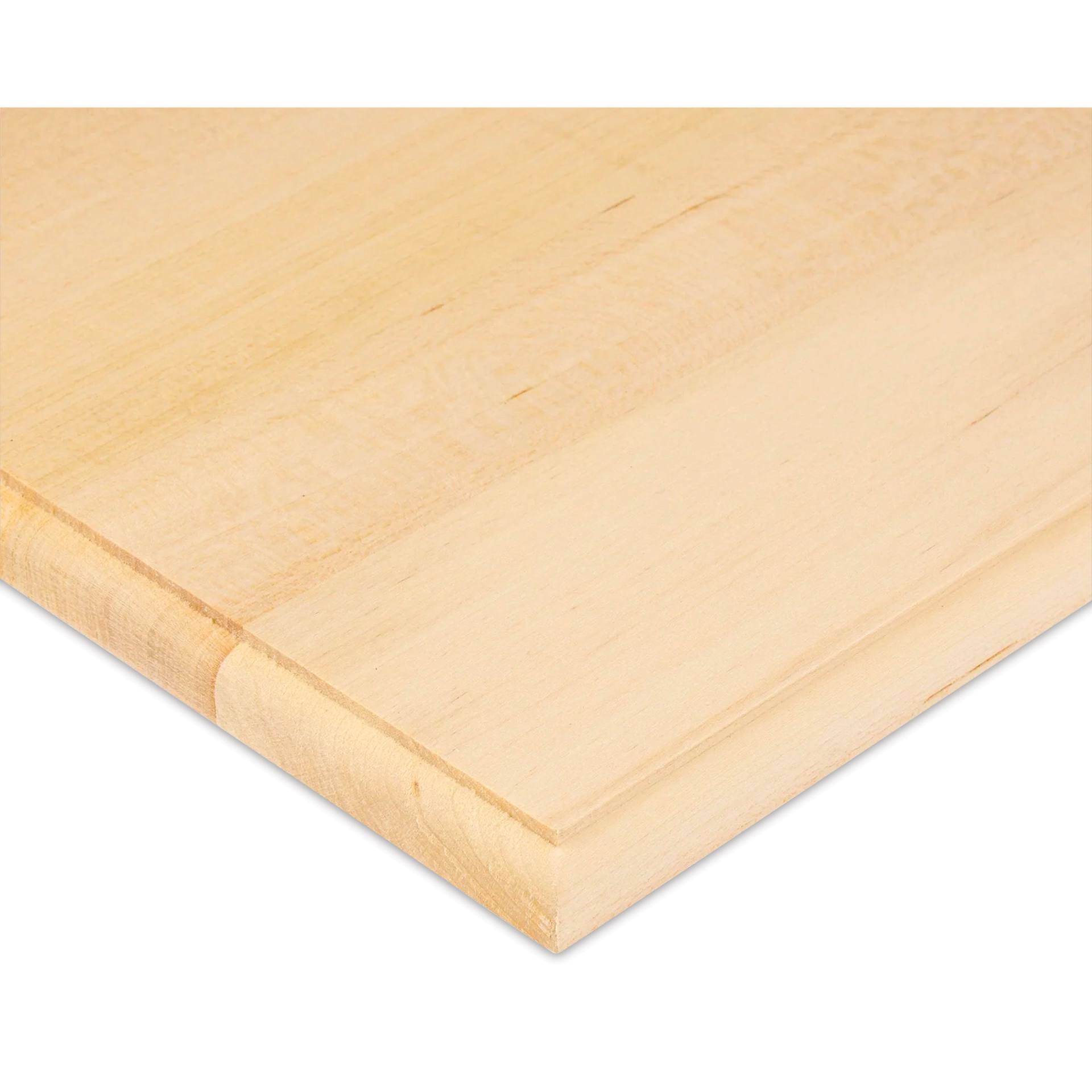 Foggy Bottom Woodworks Basswood Plaque - Rectangle, 8" x 10" close up to show edge