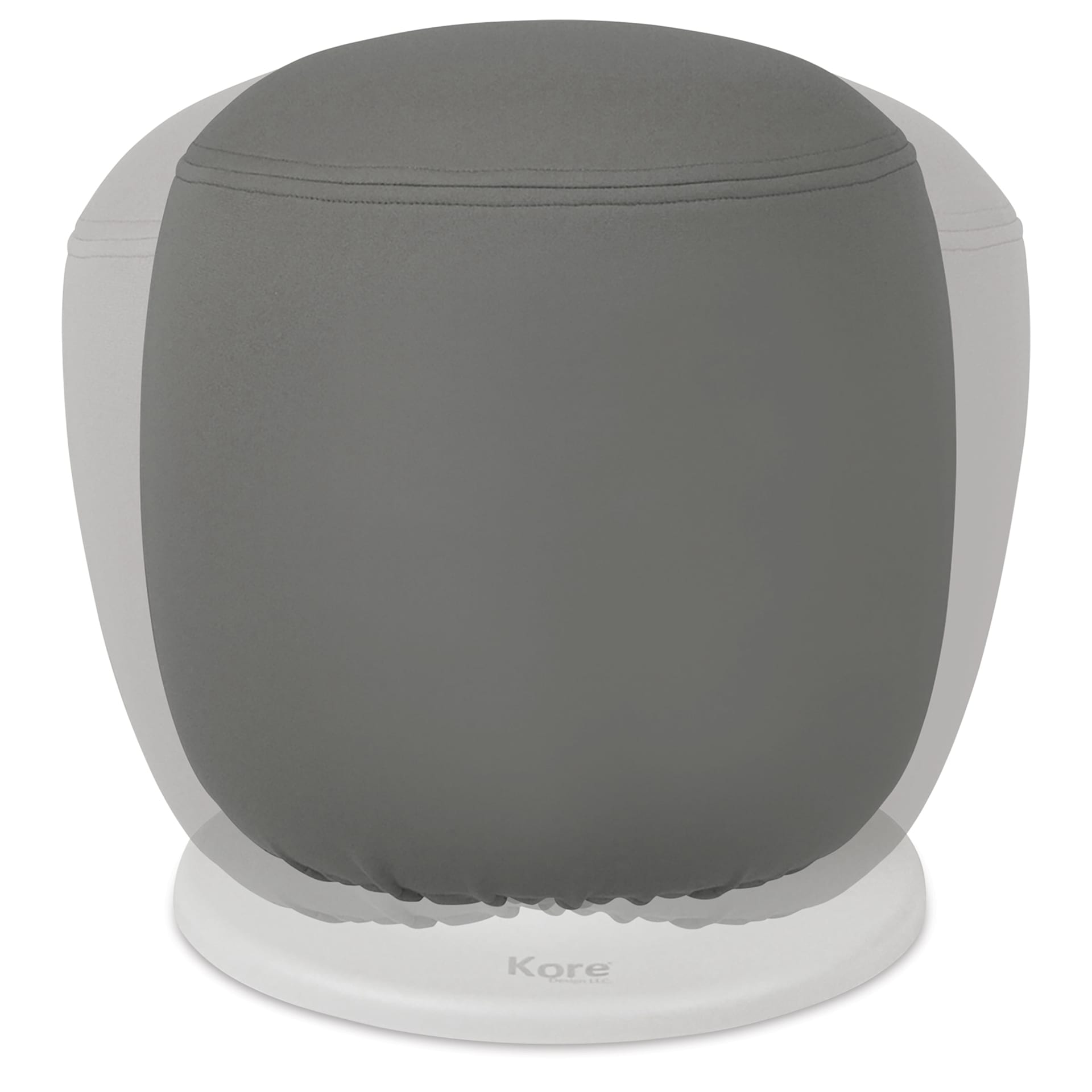 Kore Design Kid’s Adjustable Pivot Stool - Short, Gray, 13" - 17" - 360° motion