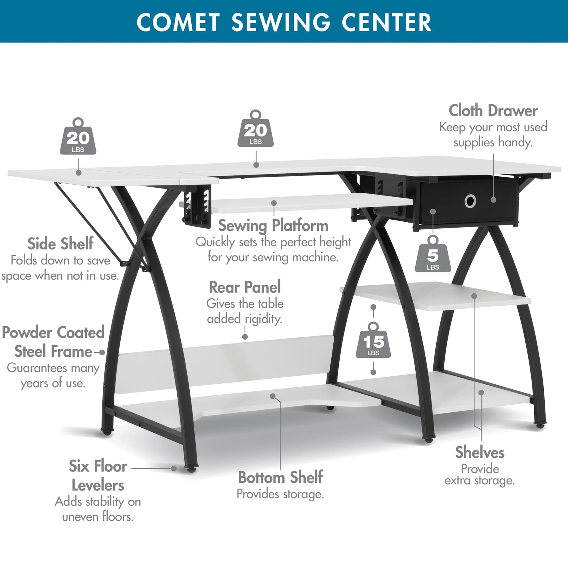 Studio Designs Comet Plus Hobby and Sewing Center with in-depth product details