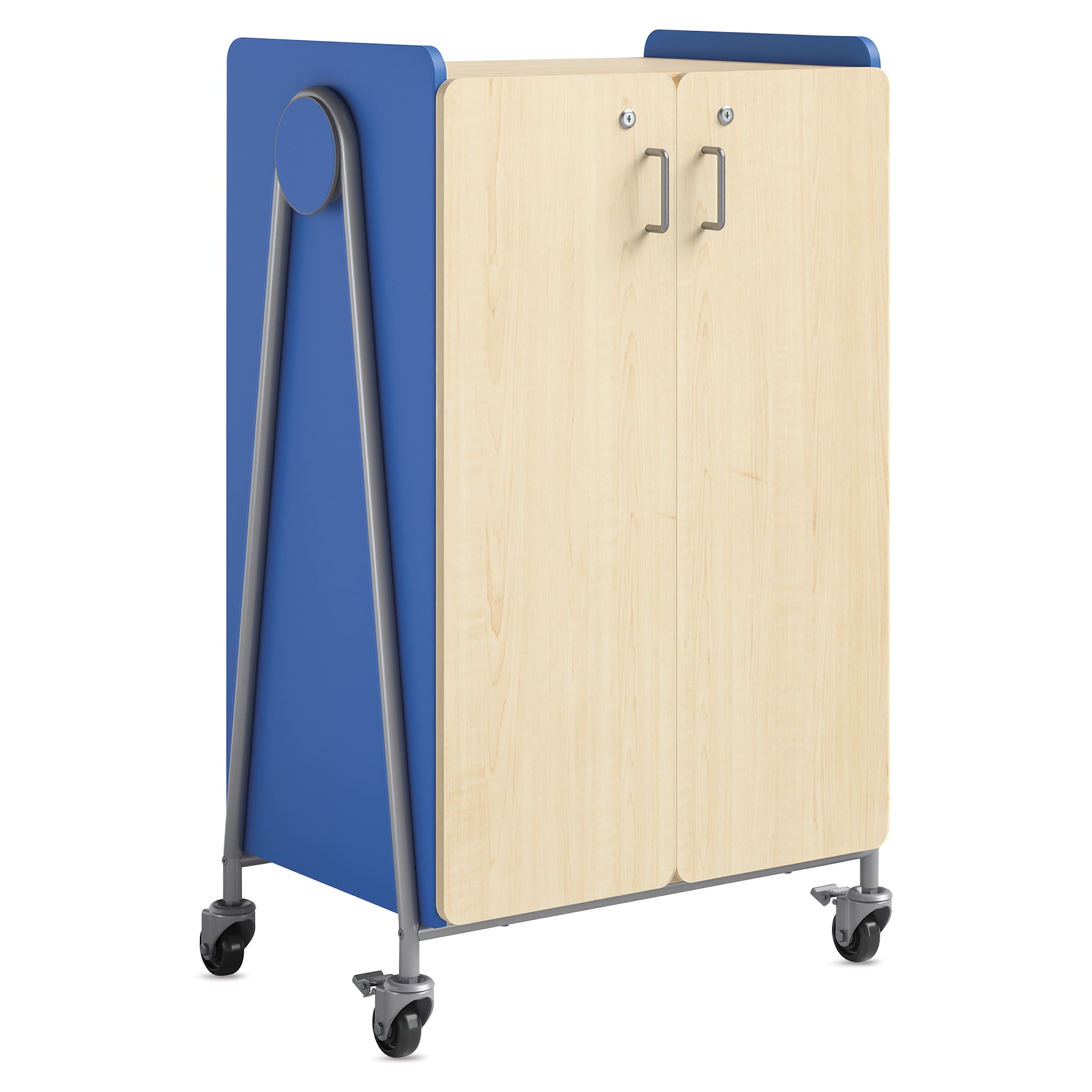 Safco Whiffle Typical 14 Double Storage Cart - Spectrum Blue