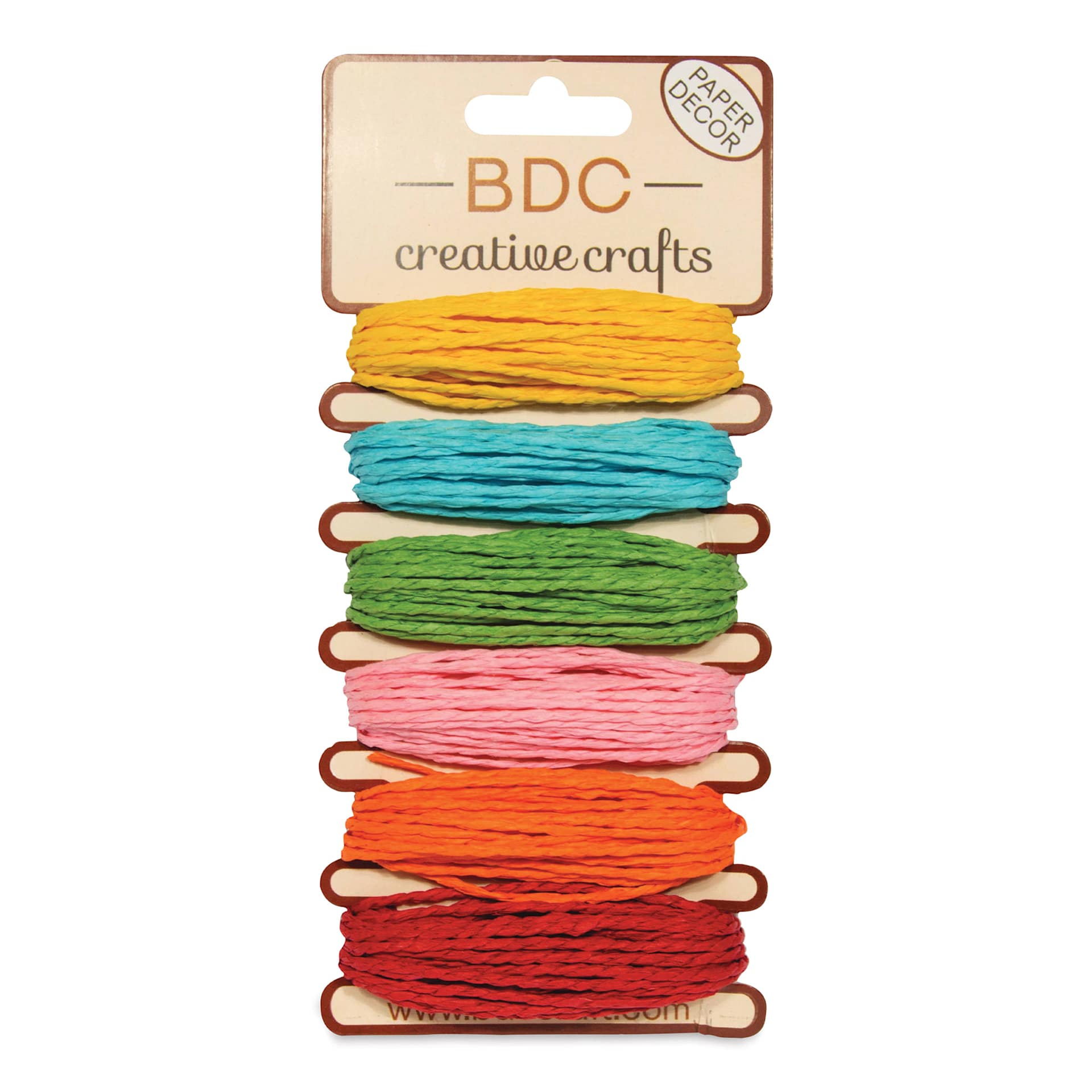 BDC Crafts Paper Twine Cards - Poppy, Pkg of 6