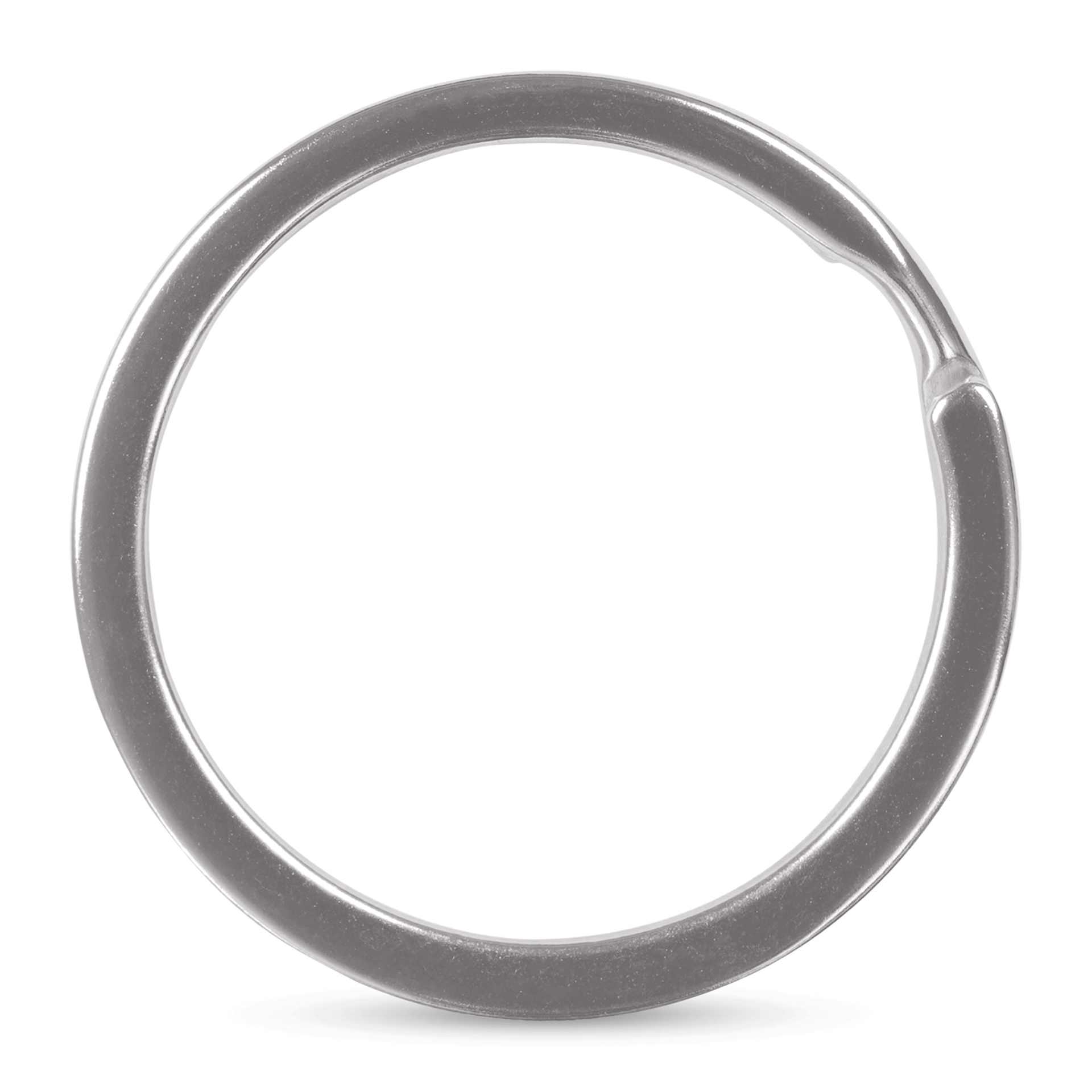 Craft Medley Split Key Rings - Silver, 1-1/4", Pkg of 8