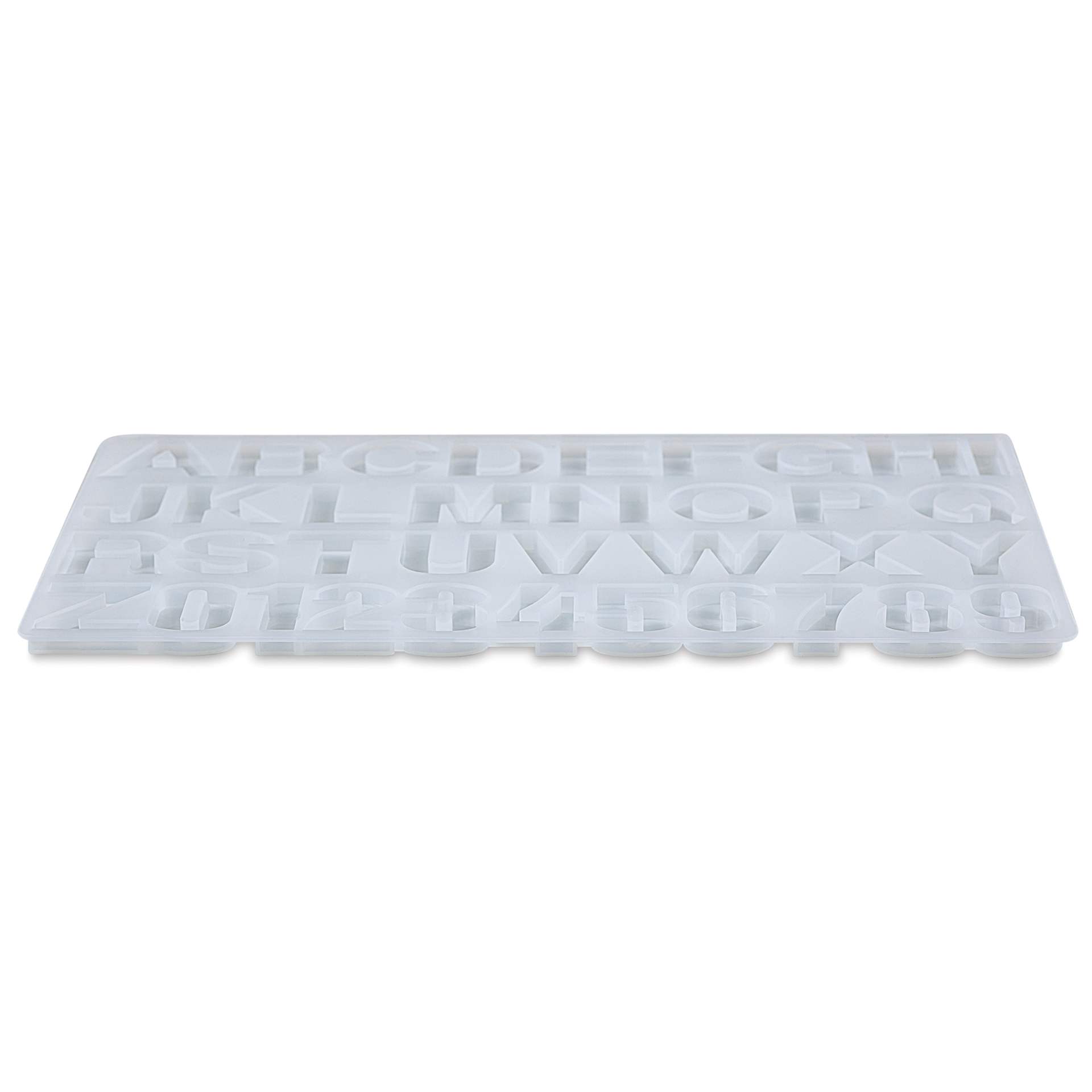 Jewelry Made By Me Alphabet Silicone Mold - Large angled