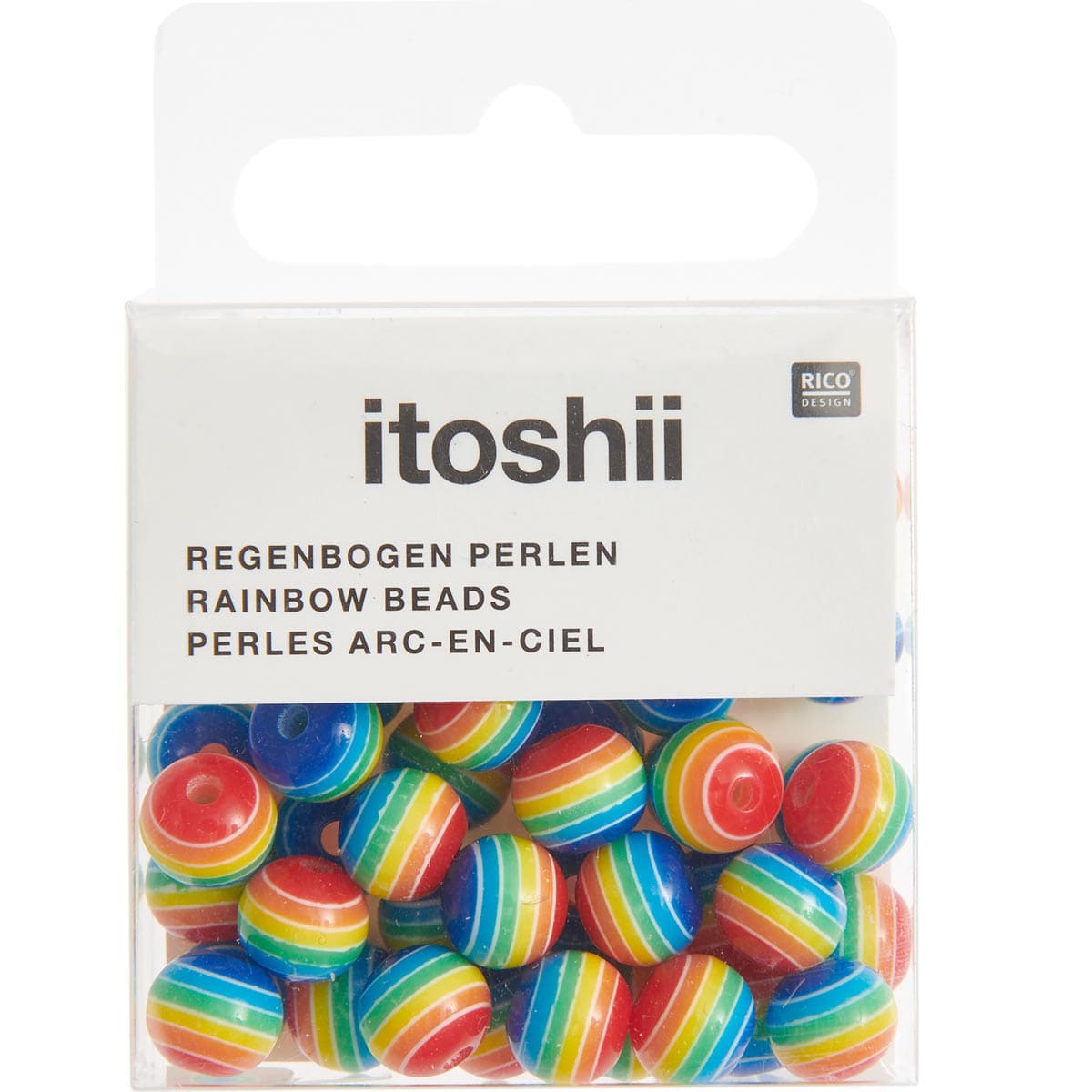 BEADS ROUND 8MM RAINBOW 48PK