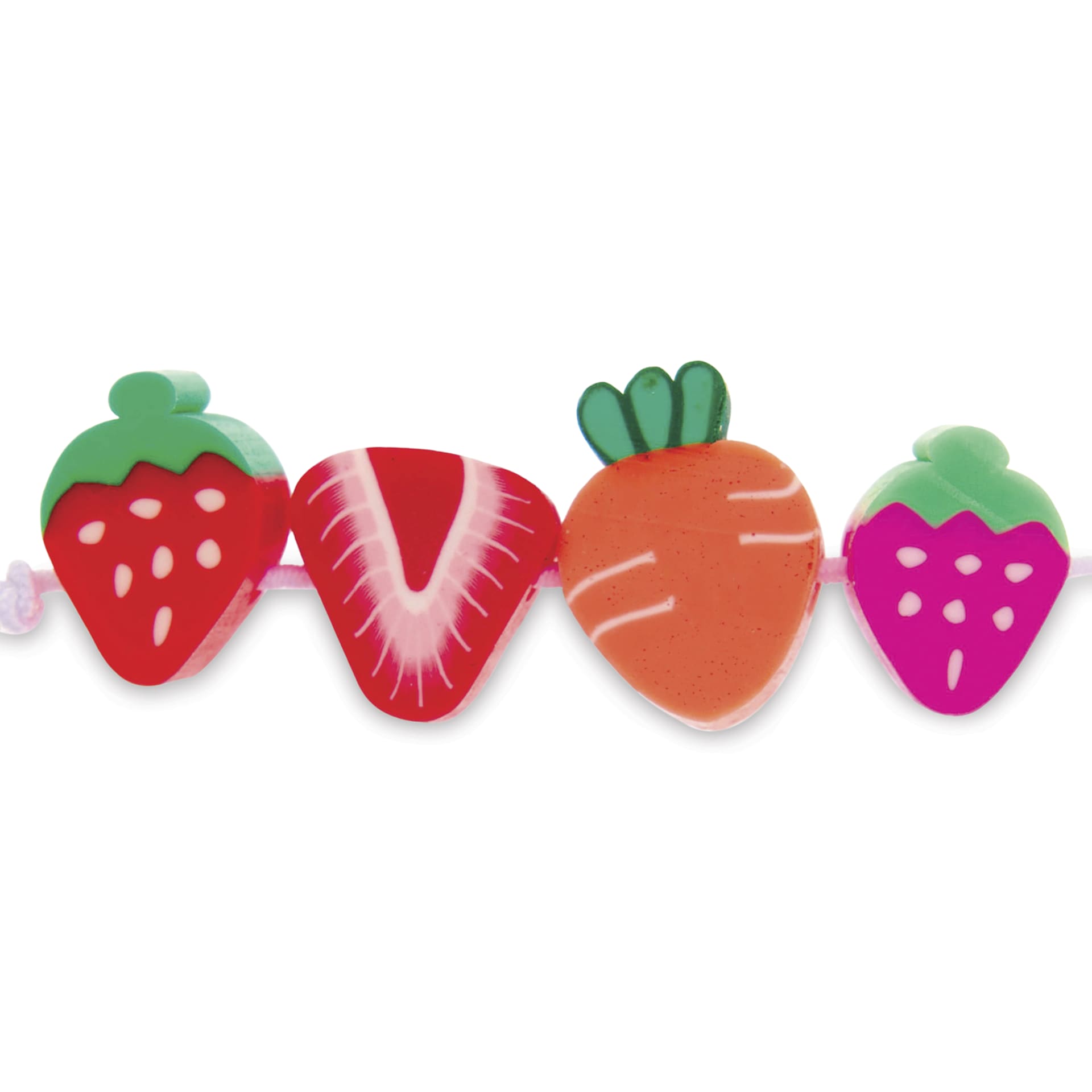 Rico Design Itoshii Soft Shape Beads - Strawberries, 11 mm