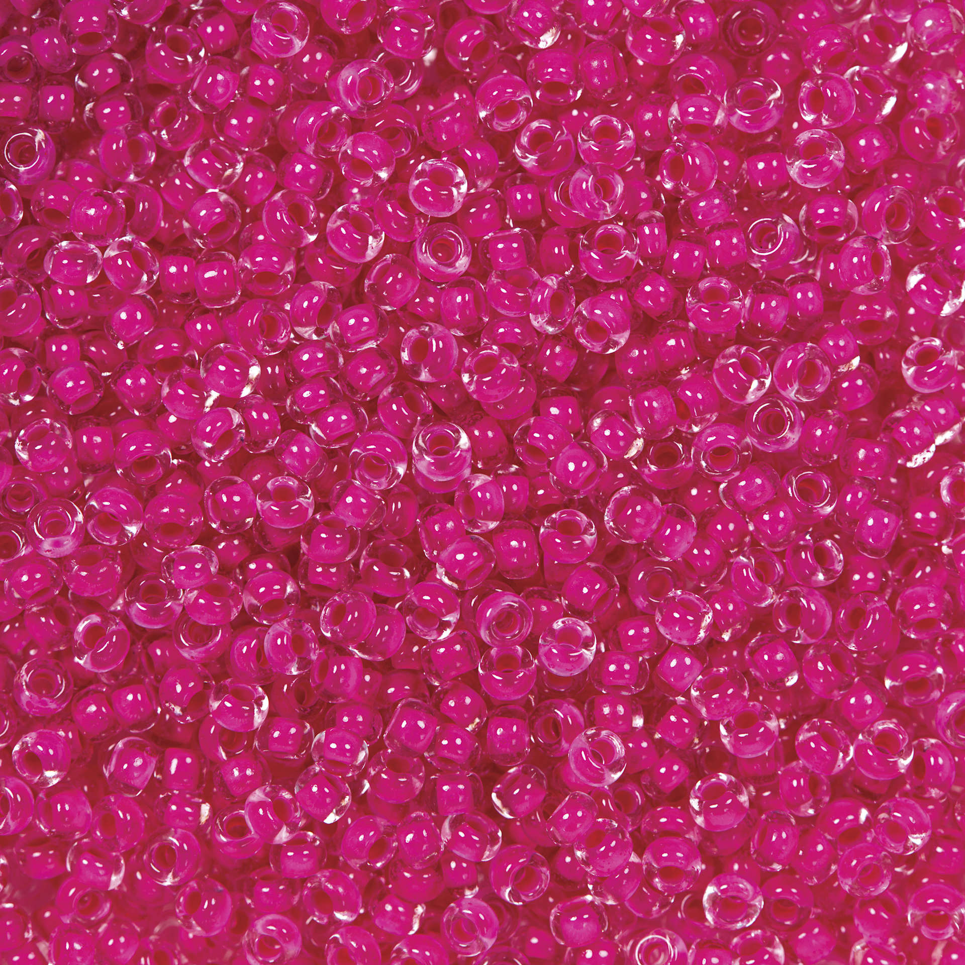 John Bead Terra Intensive Lining Czech Glass Seed Beads - 11/0, Pink