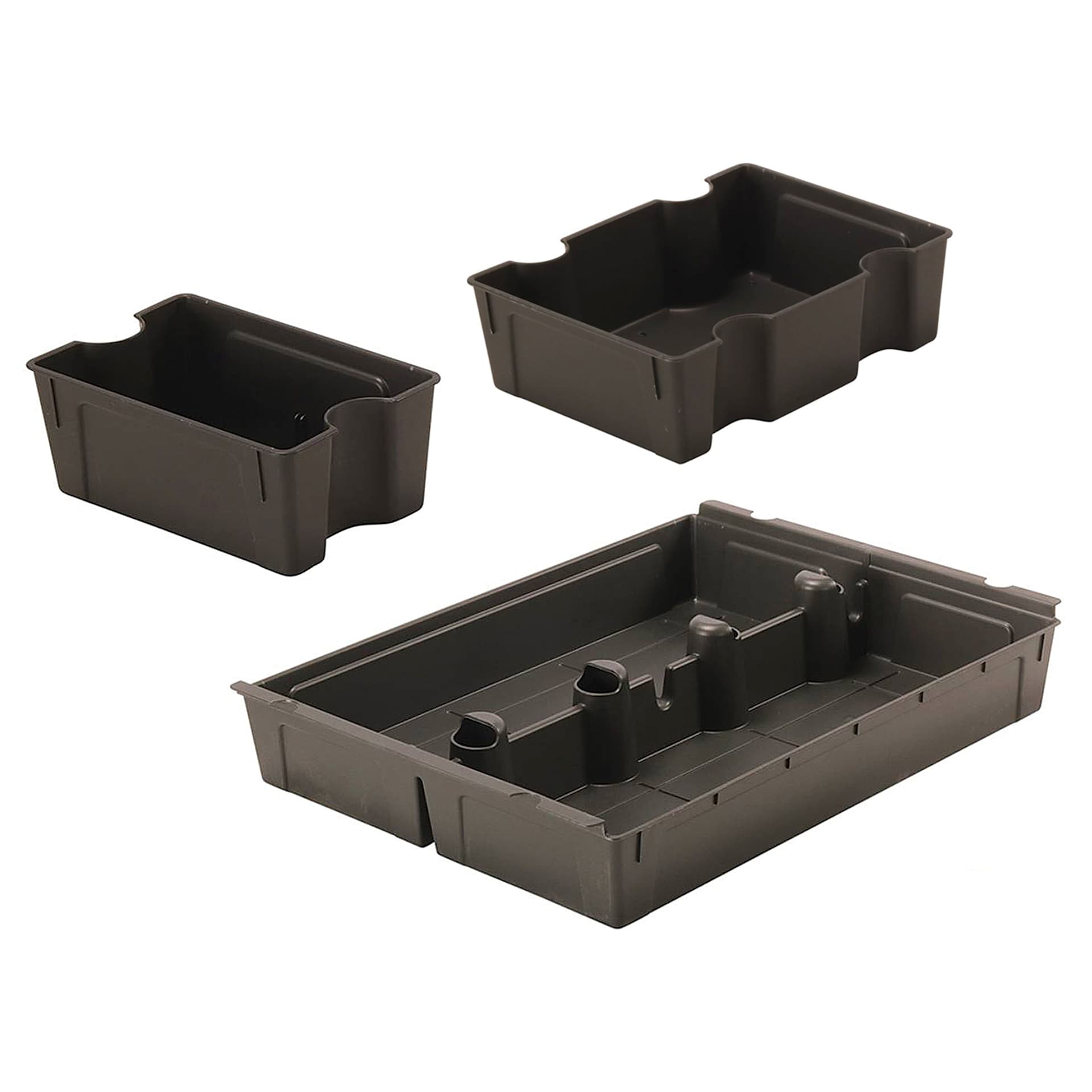 Gratnells Sorted Tray Inserts - Charcoal, Set of 52 (all tray insert sizes)