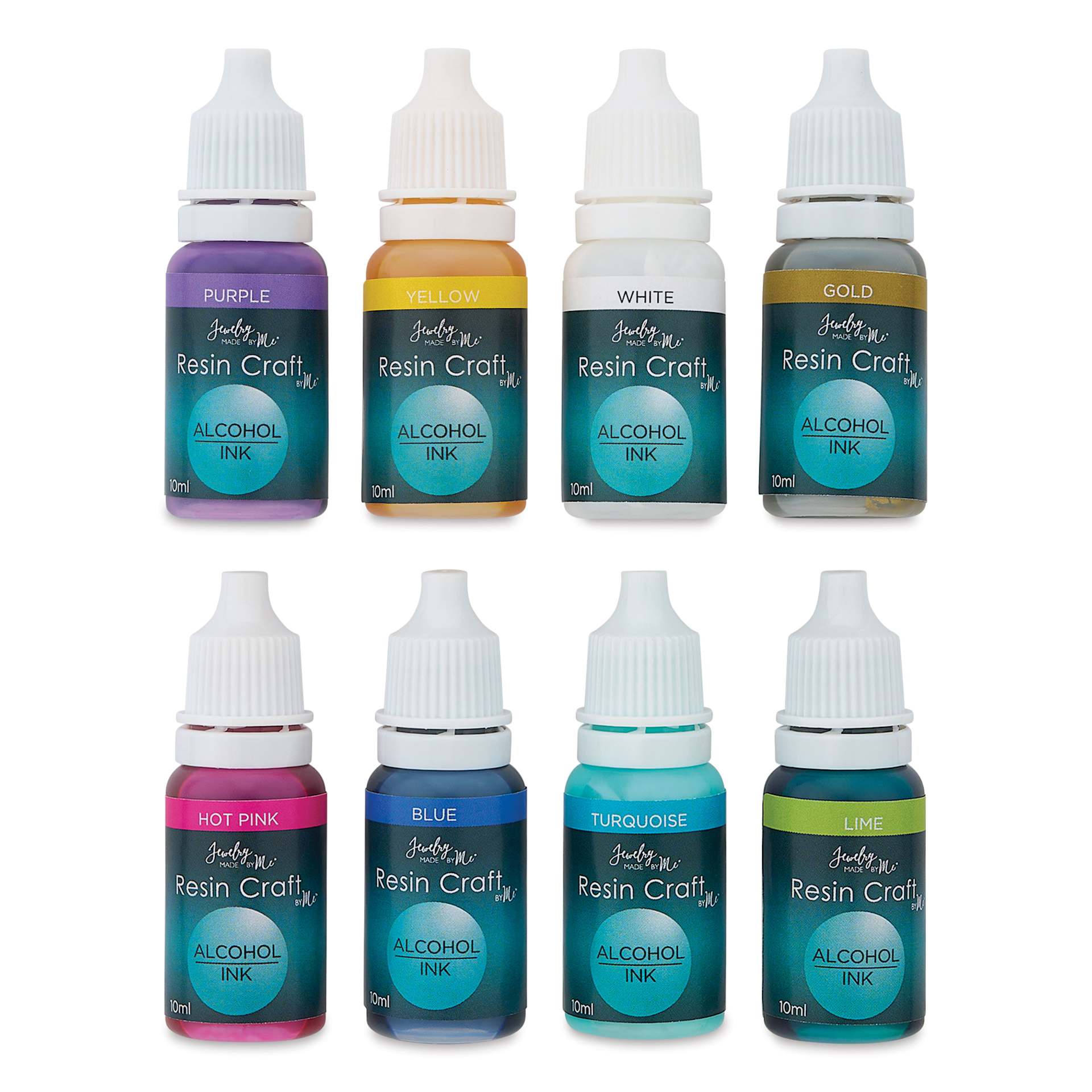 Jewelry Made By Me Alcohol Inks - Set of 8, Assorted, 10 ml Bottles