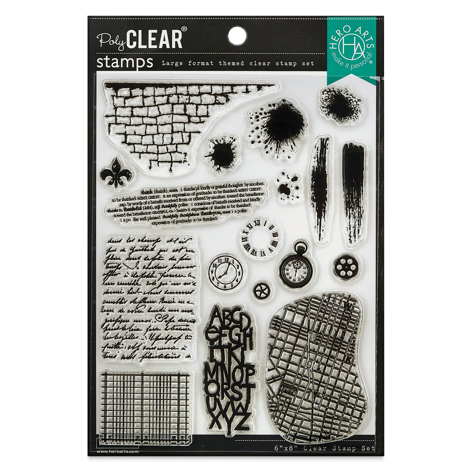 Hero Arts Textures Clear Stamp Set - Set of 6, Mixed, front of packaging