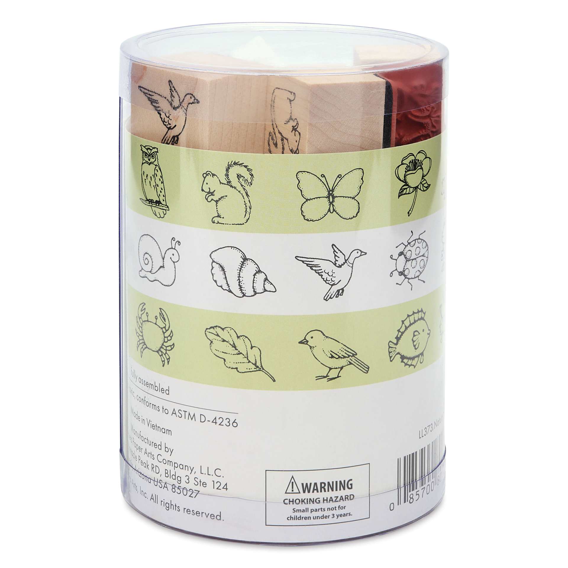 Hero Arts Nature Woodblock Ink ‘n’ Stamps Set, back of packaging