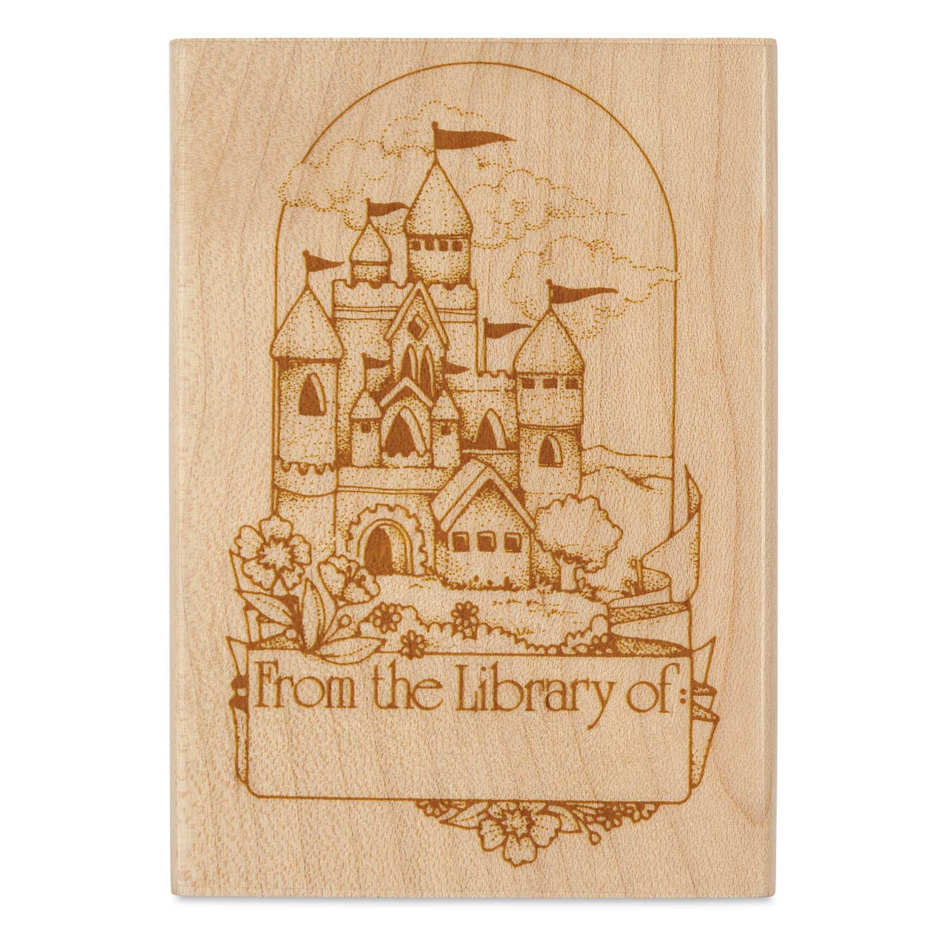 Hero Arts Castle Book Plate Woodblock Stamp - 5" x 2.5"
