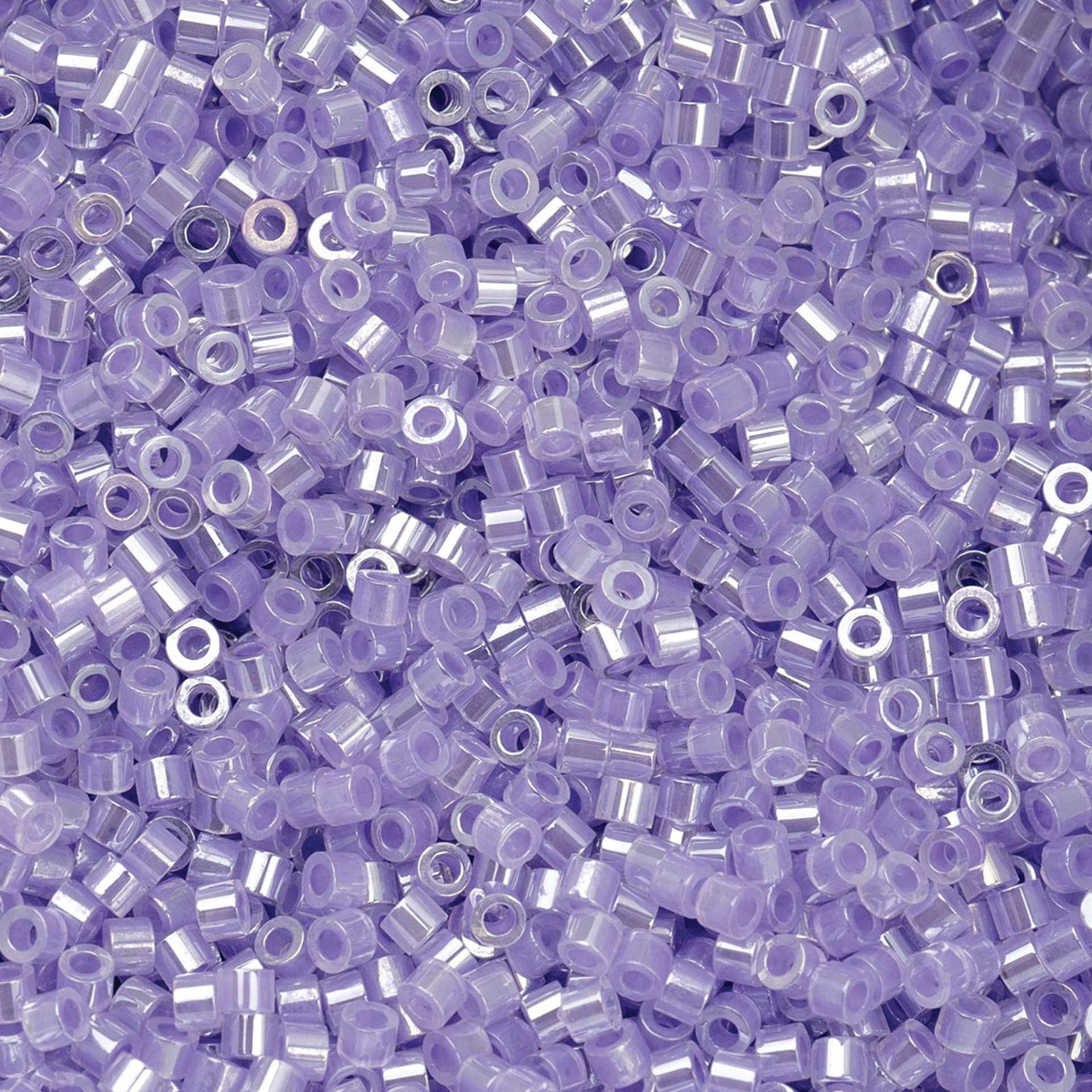 John Bead Cylin 11/0 Ceylon Cylindrical Seed Beads - Crystal Purple Lined, 25g