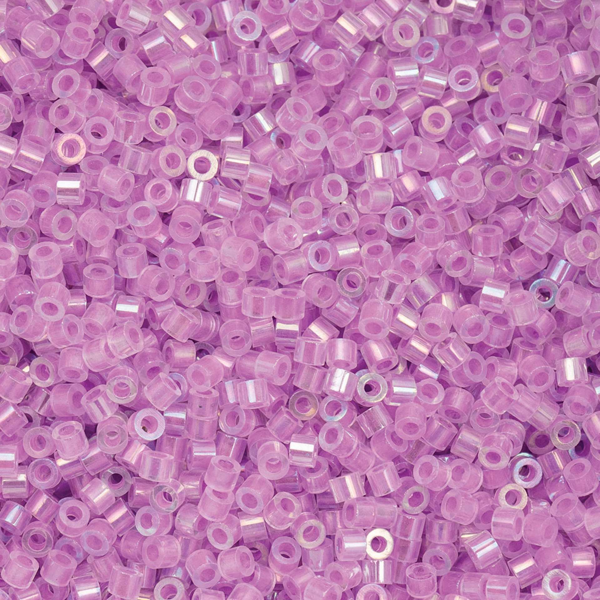 John Bead Cylin 11/0 Glow in the Dark Cylindrical Seed Beads - Purple AB, 25g