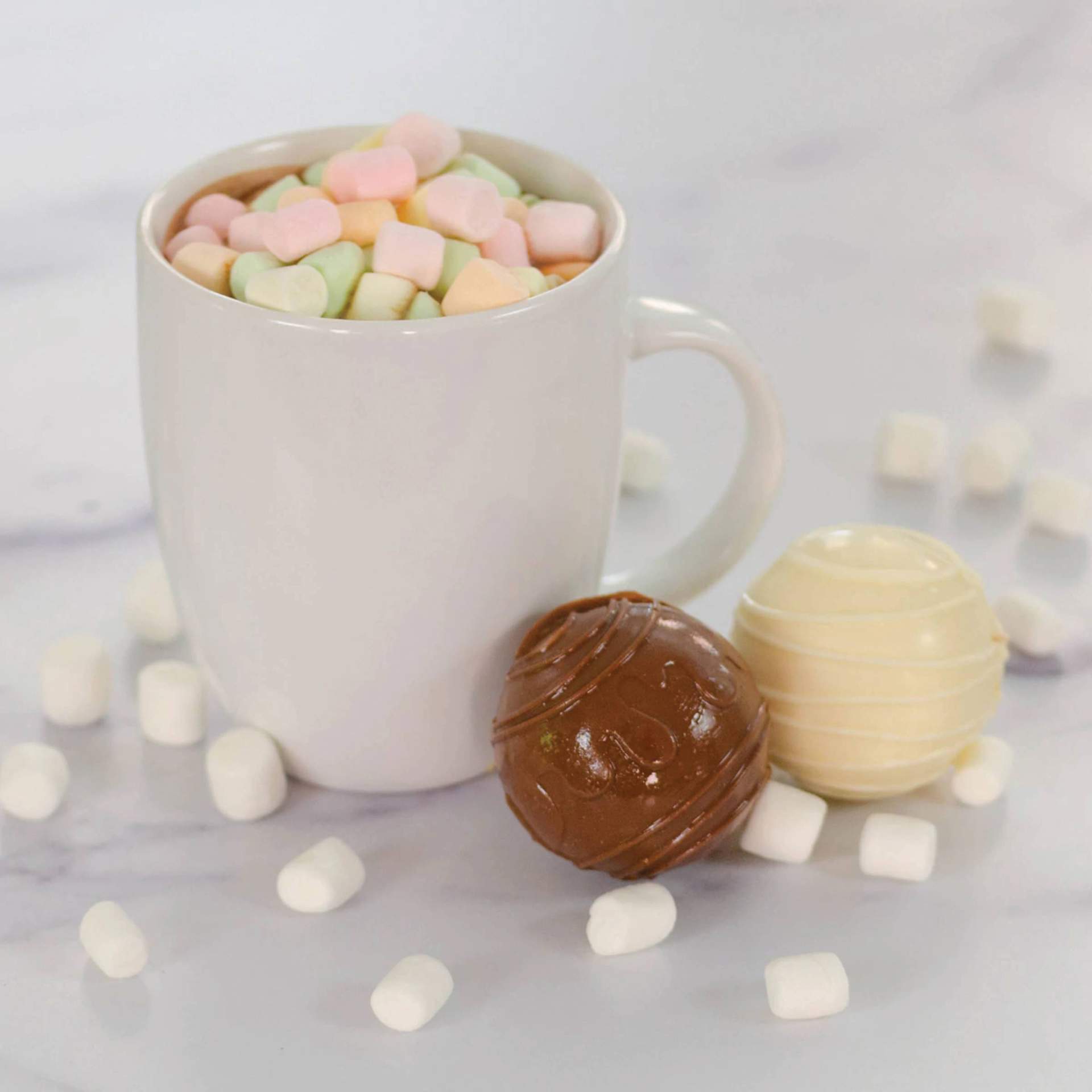 Handstand Kitchen I Heart Cocoa Bombs Silicone Mold (Cocoa-filled cup with marshmallows)