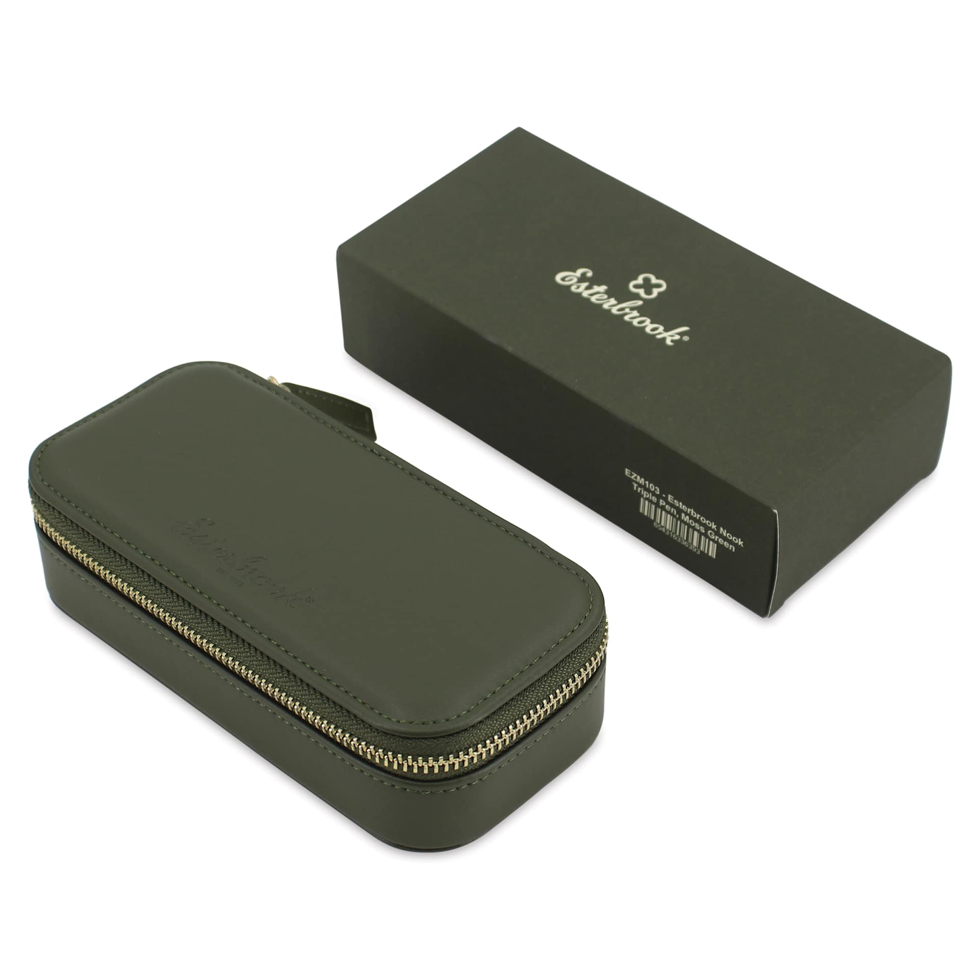 Esterbrook Pen Nook Pen Case - Triple Pen, Moss Green