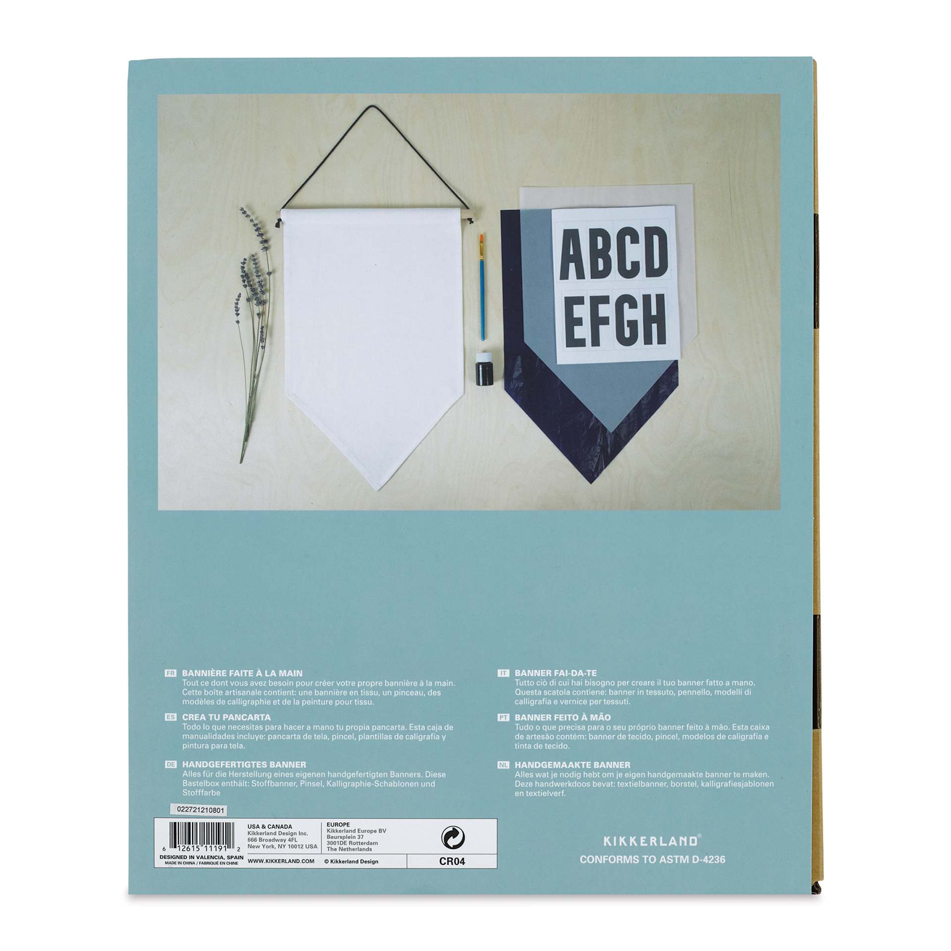 Kikkerland Crafters Handmade Banner Kit (Back of package)