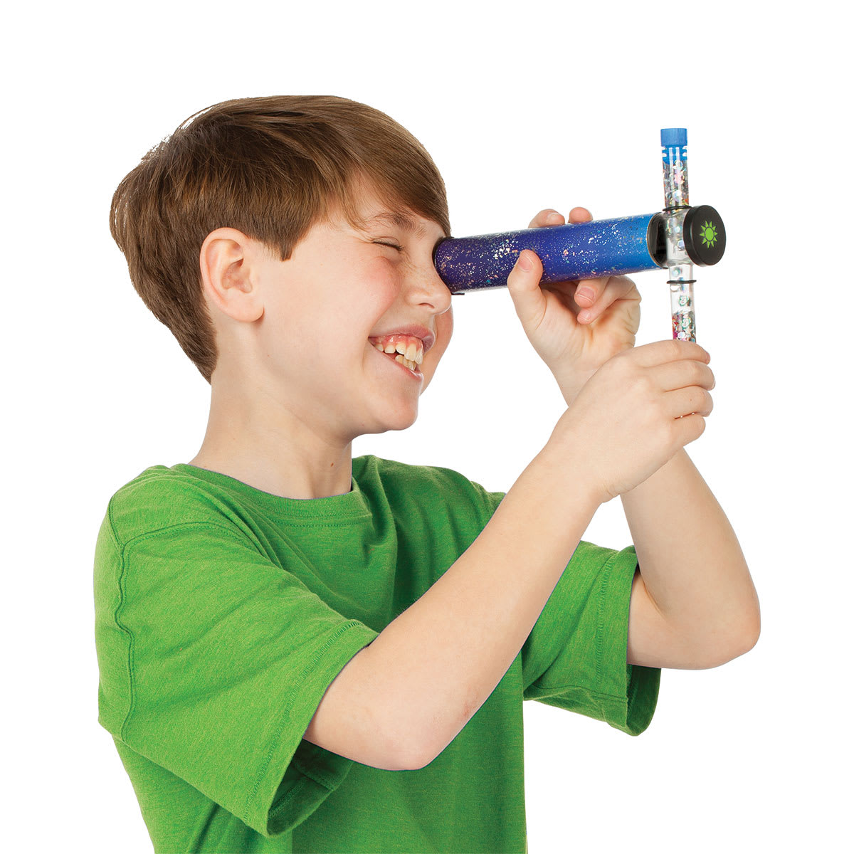 Creativity for Kids Magic Swirl Kaleidoscope Kit (Child looking through kaleidoscope)