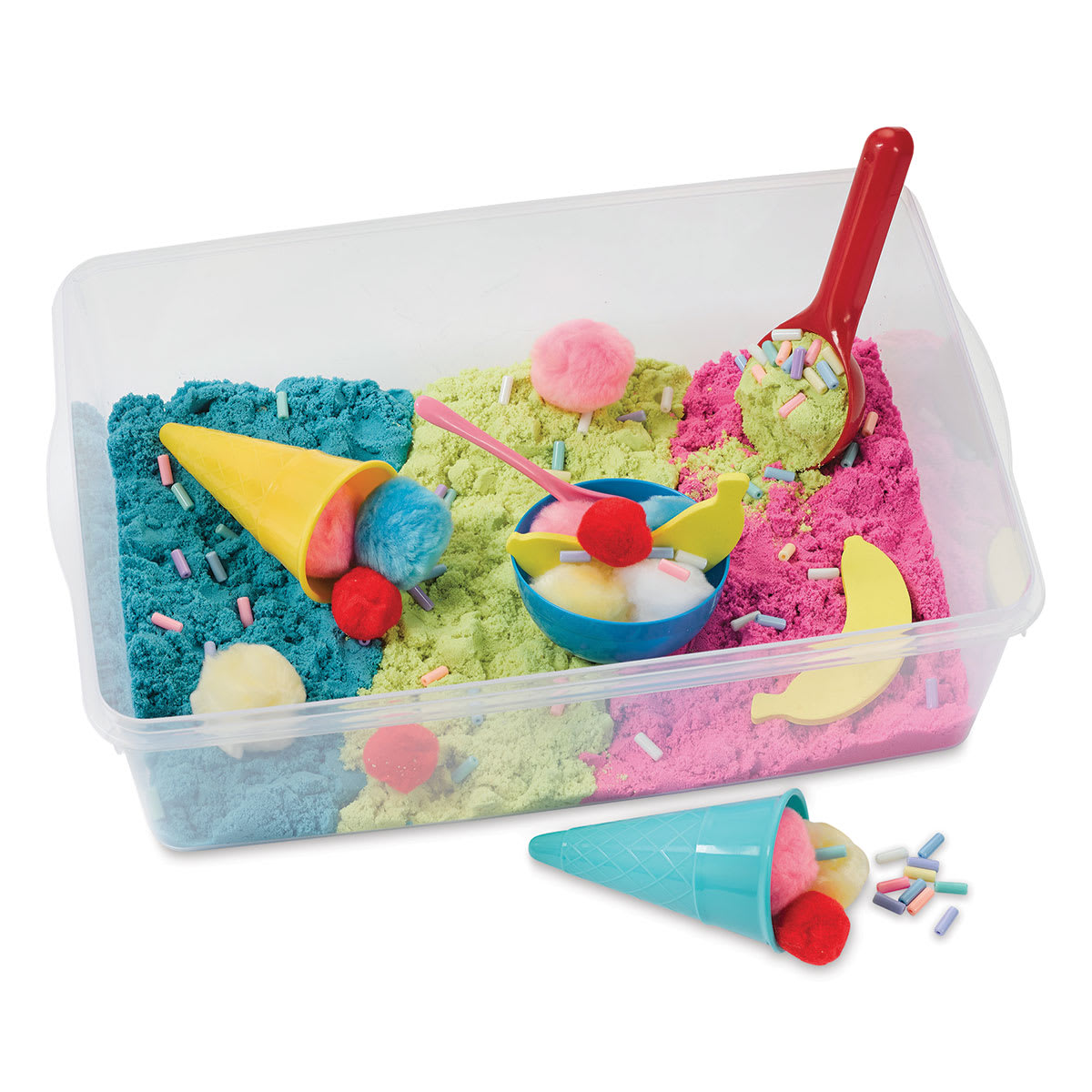 Creativity for Kids Sensory Bin - Ice Cream Shop, Bin Filled With Sand and Toys