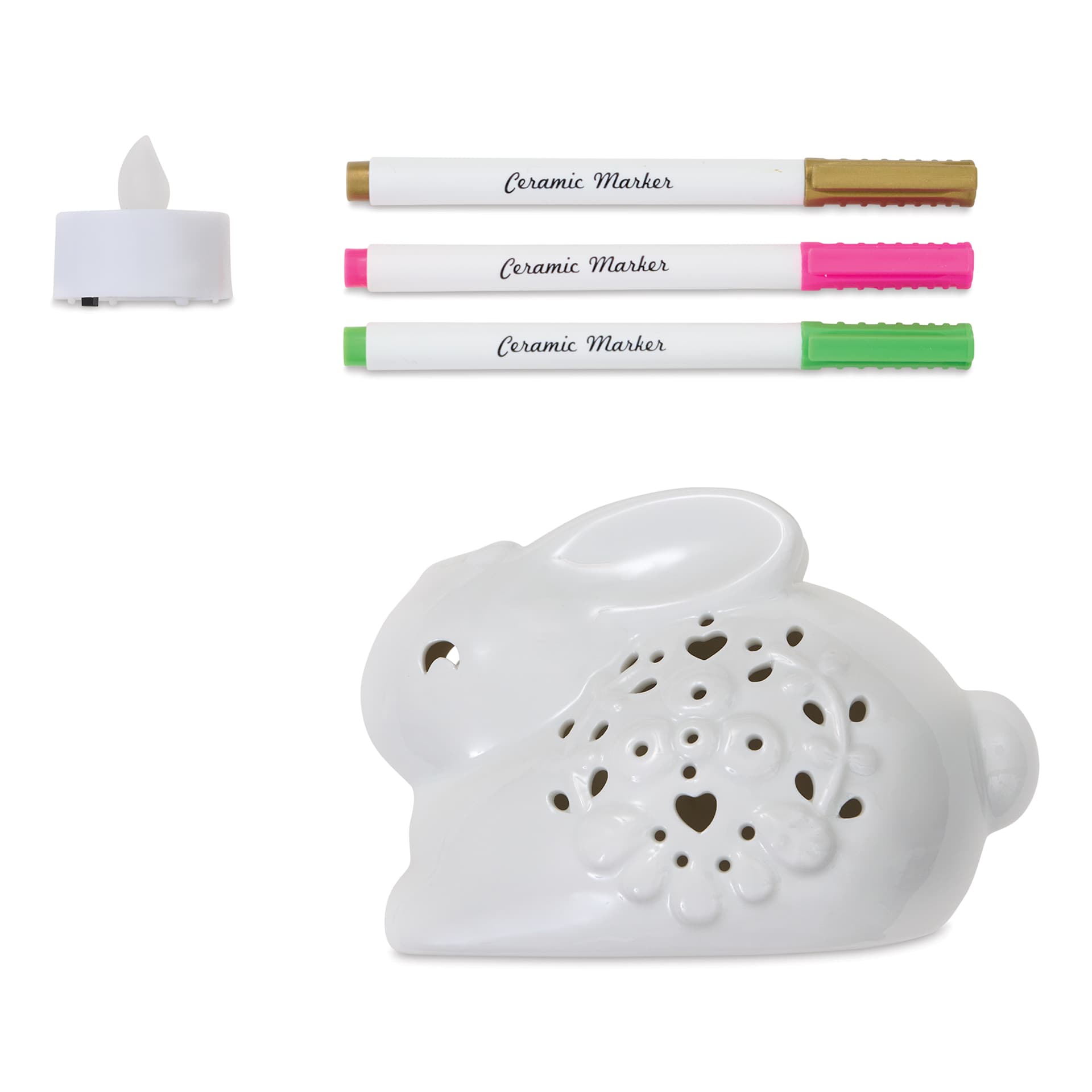 Bright Stripes LED Candle Critters Kit - Bunny (out of packaging)