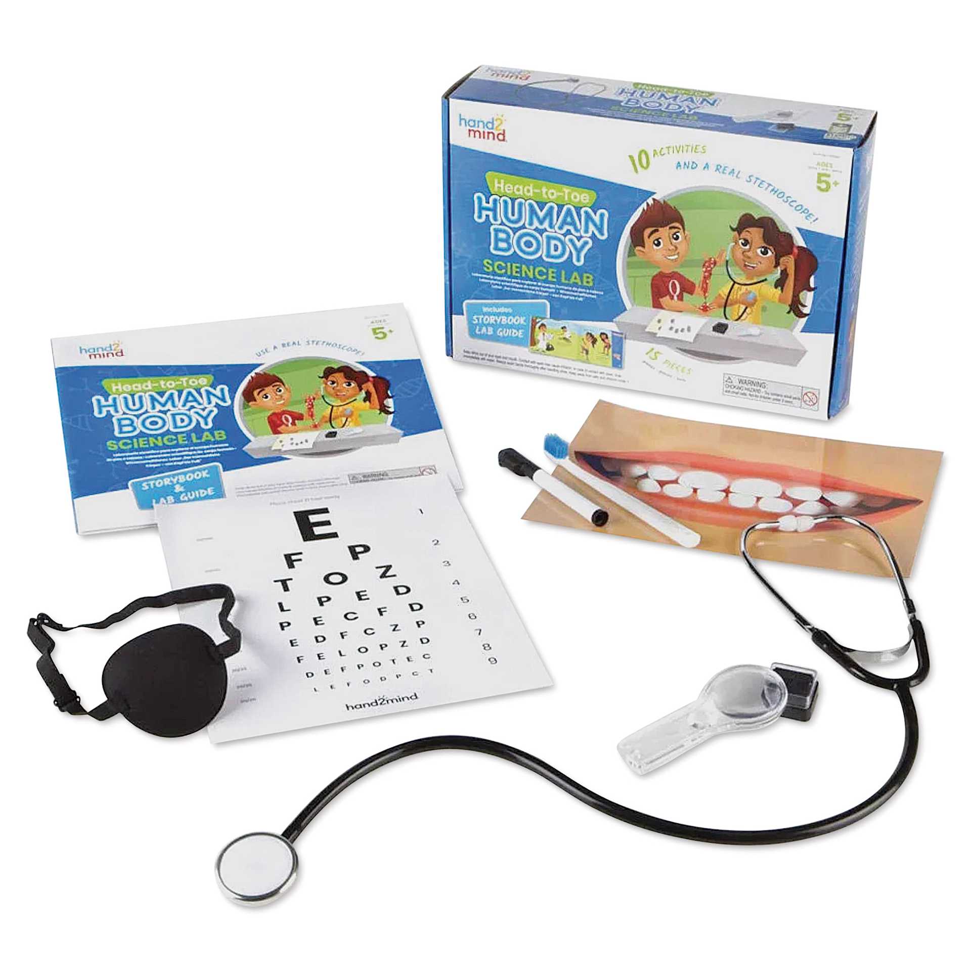 Hand2Mind Head-to-Toe Human Body Science Lab (packaging and contents)