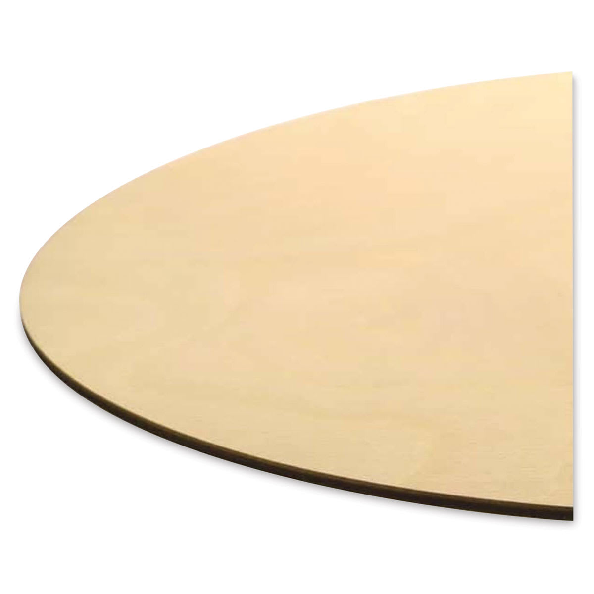 Leisure Arts Wood Circle (Close-up of wooden circle, Thickness shown)