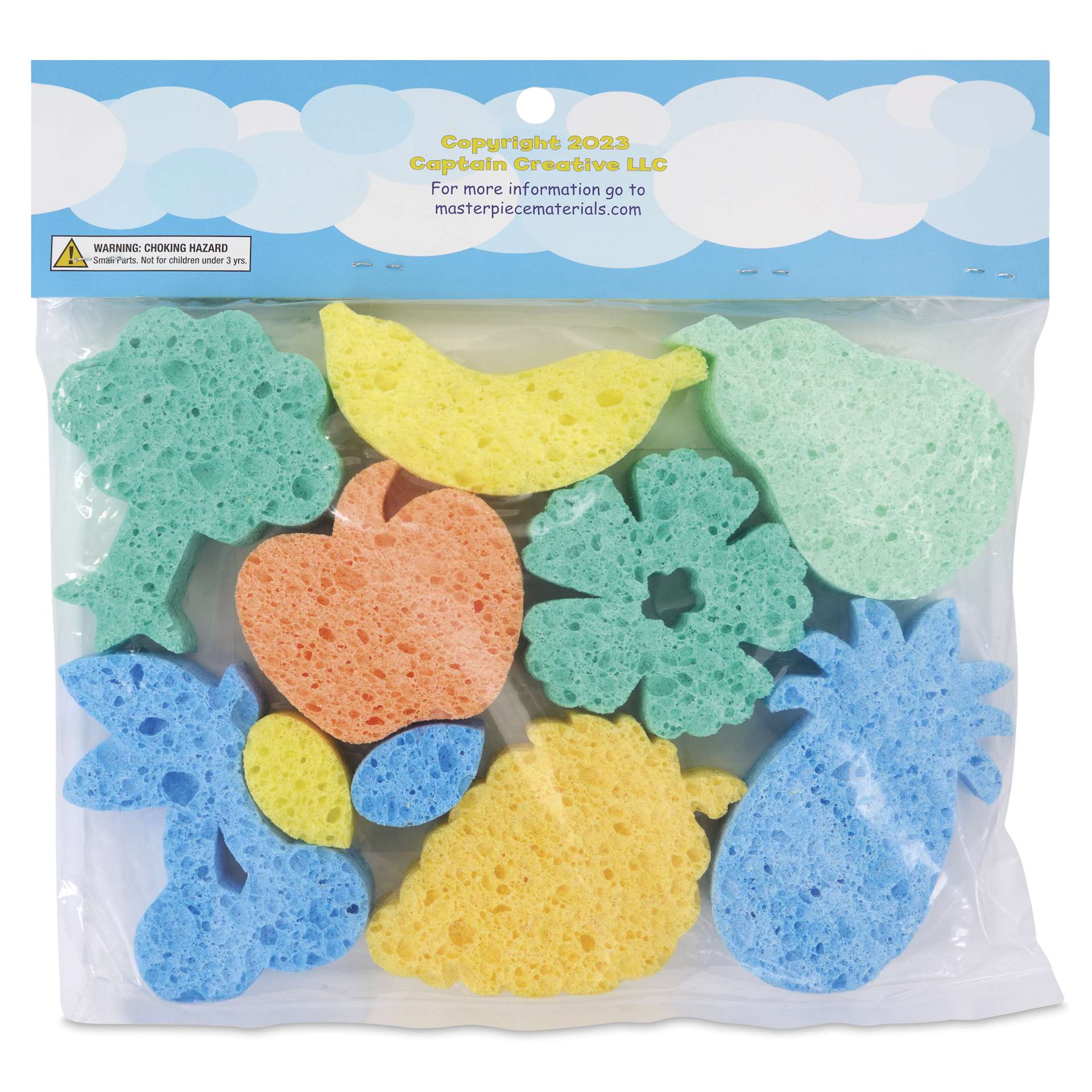 Captain Creative Super Sponges - Fruit - back of packaging