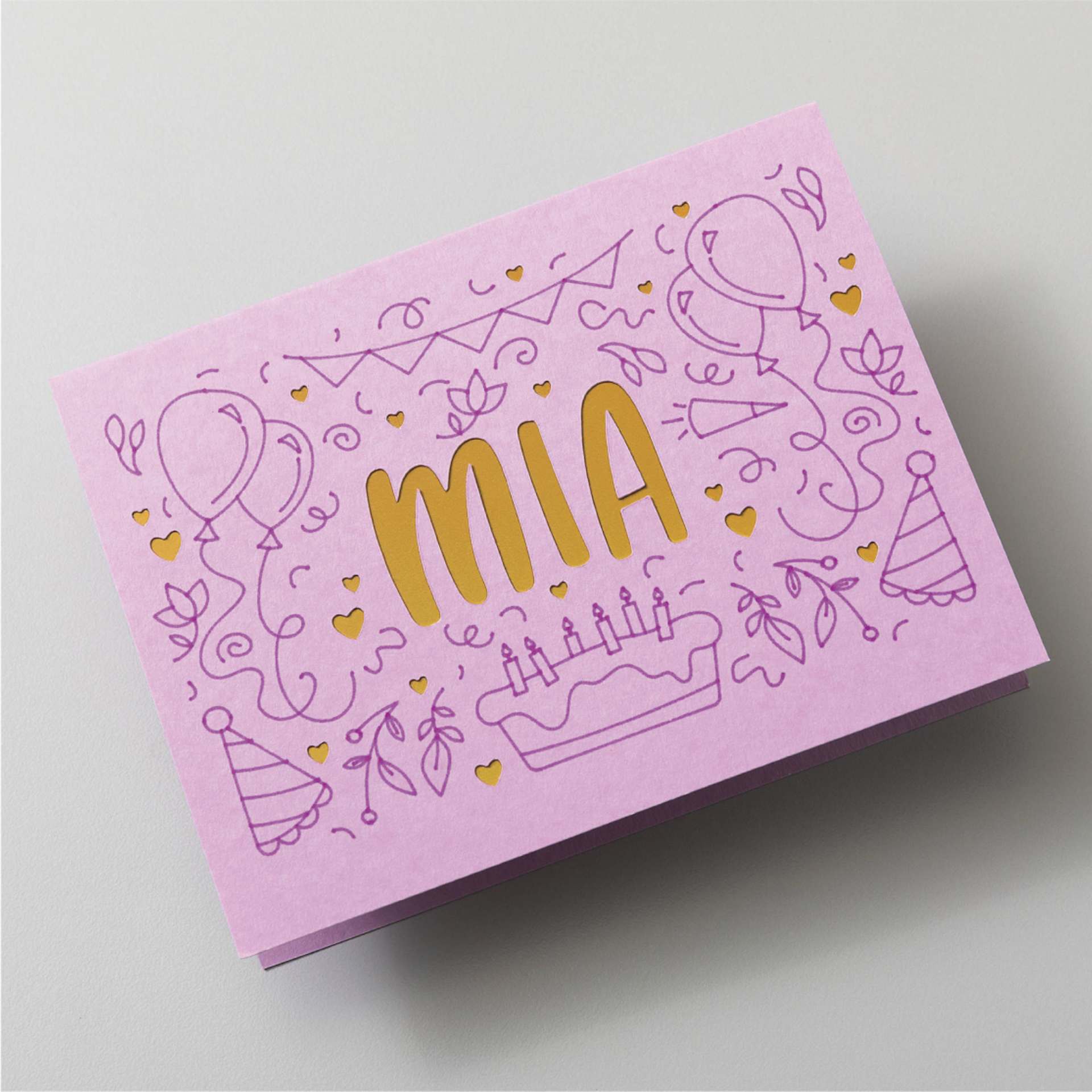 Cricut Maker 4 Smart Cutting Machine - finished birthday card decal example