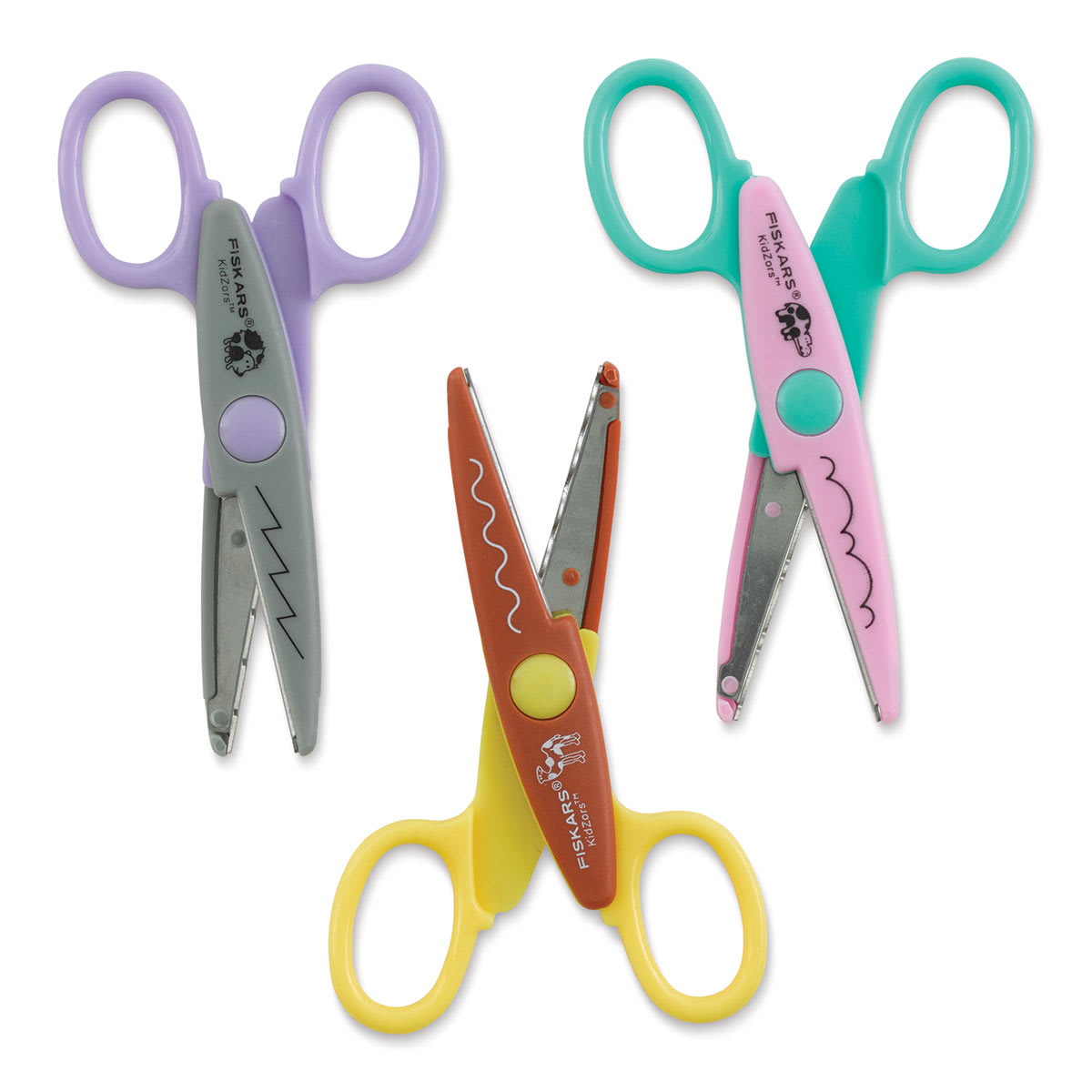 Fiskars Kidzors Paper Edgers - Zoo Animals, Pkg of 3