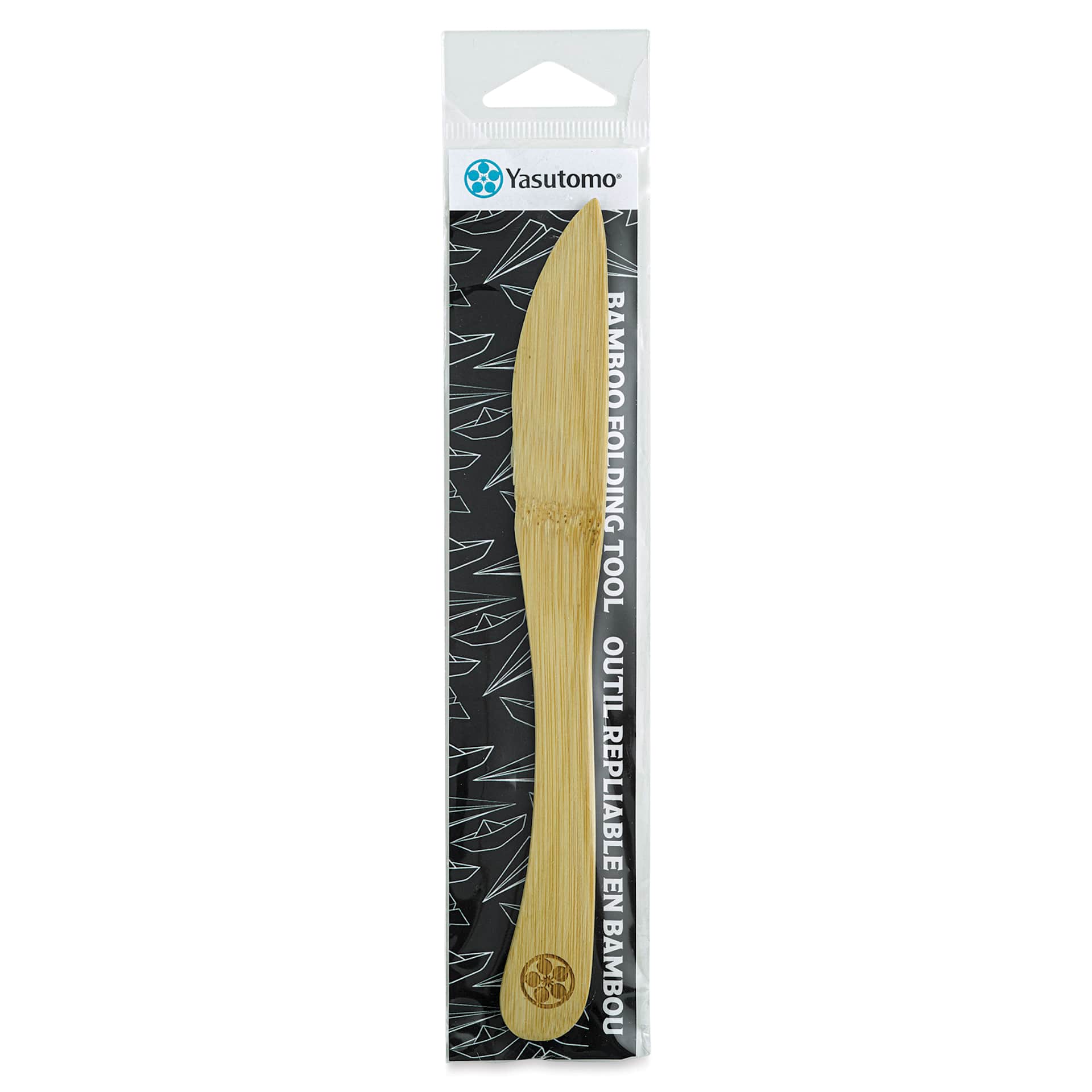 Yasutomo Bamboo Paper Folding Tool - 7" (front of packaging)