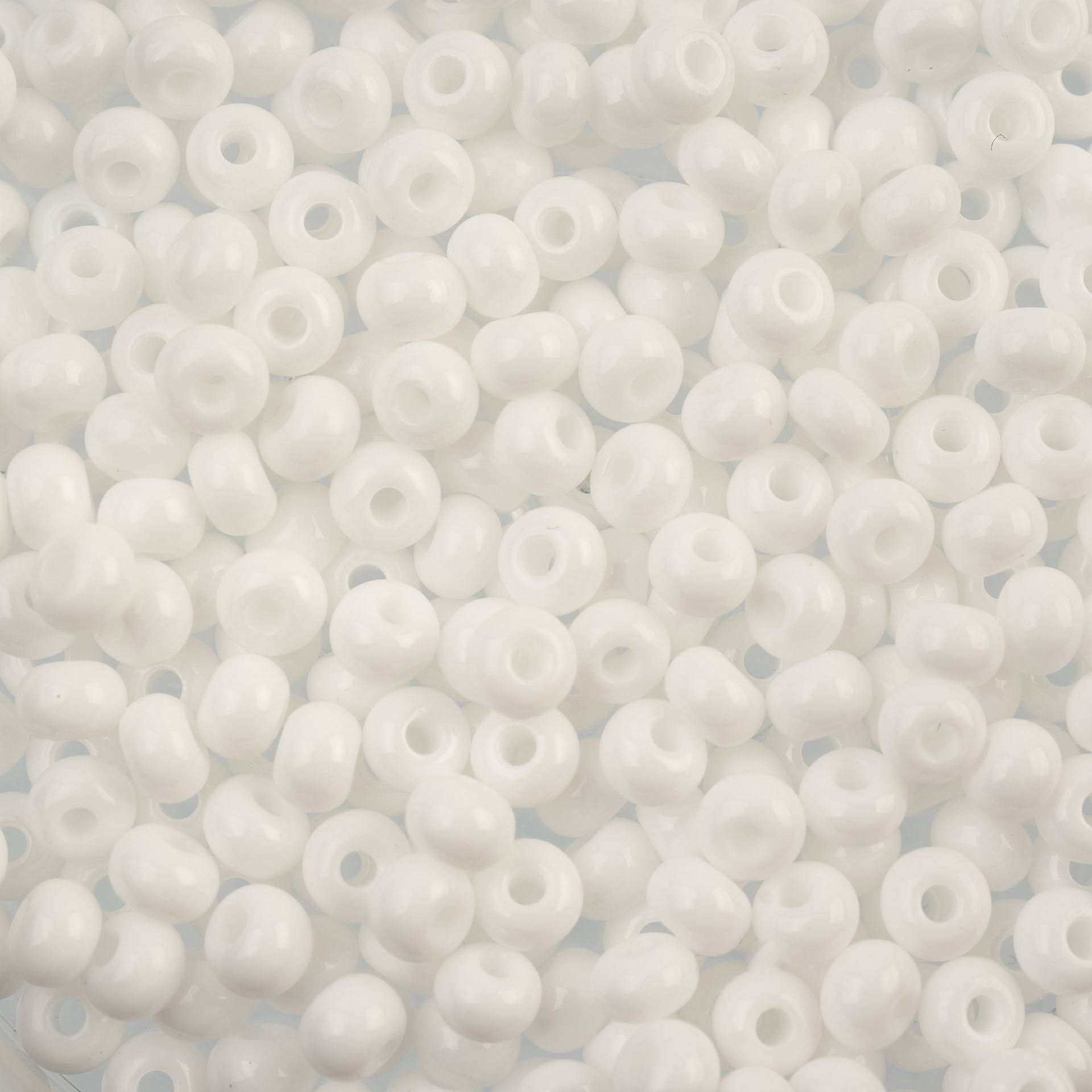 John Bead 6/0 Czech Glass Seed Beads - White