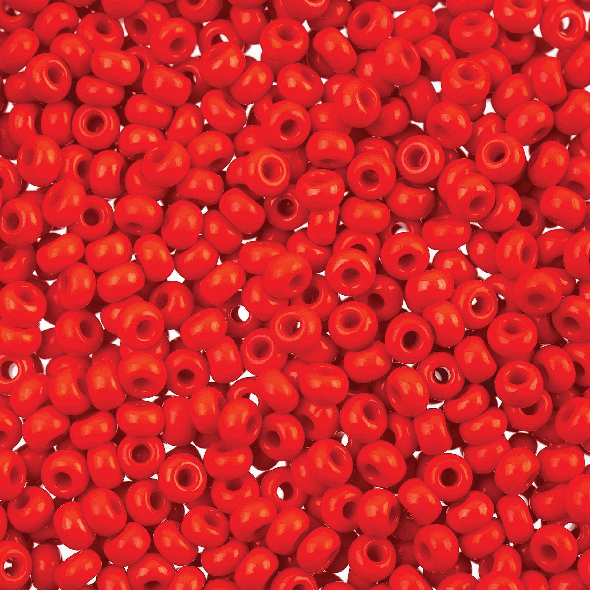  John Bead 8/0 Czech Glass Seed Beads - Opaque Medium Red