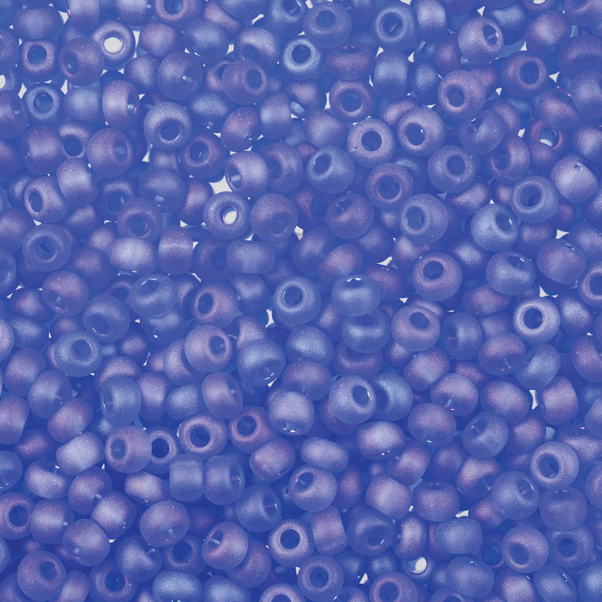 John Bead 8/0 Czech Glass Seed Beads - Transparent AB Blue Matt