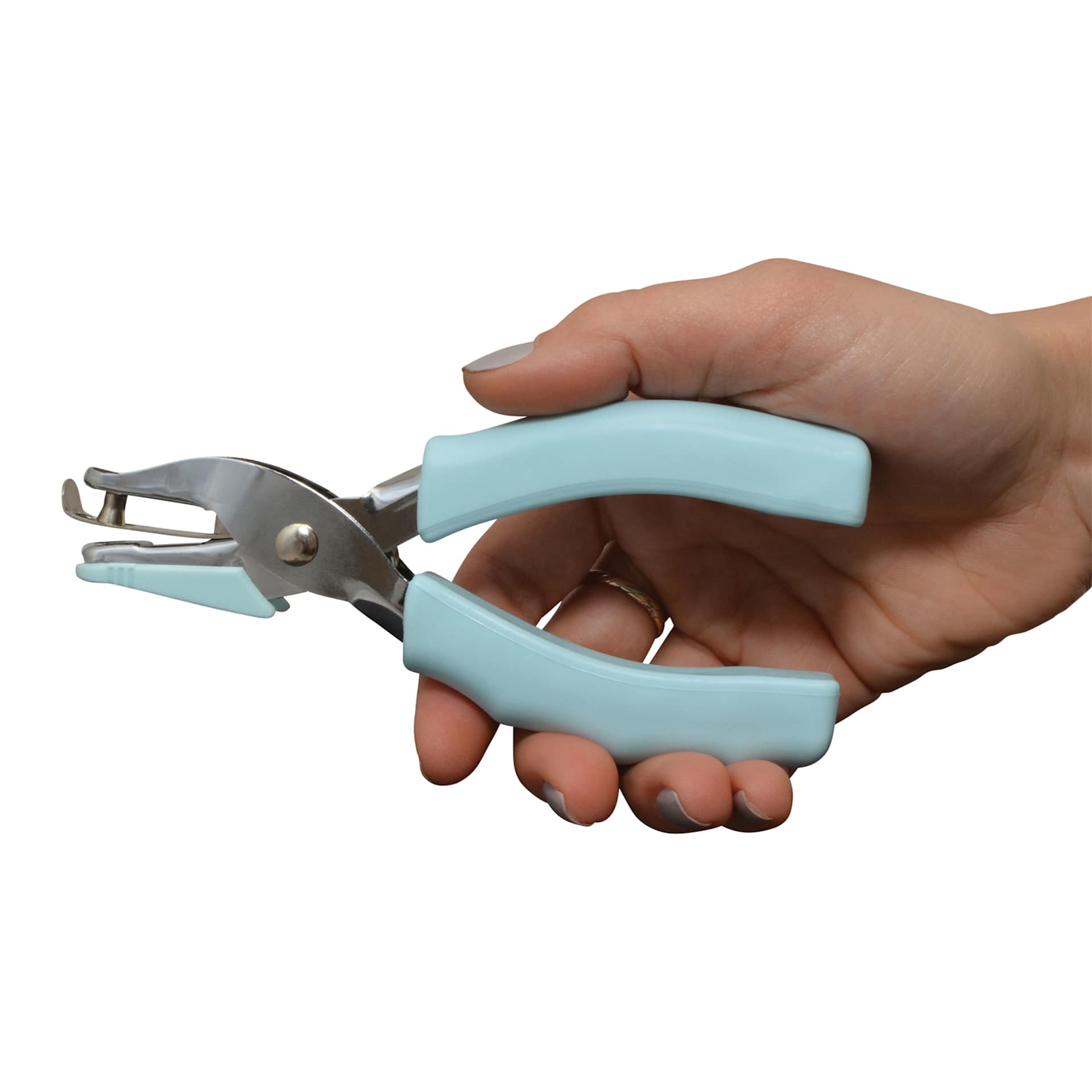 Westcott Soft Grip Hole Punch being held