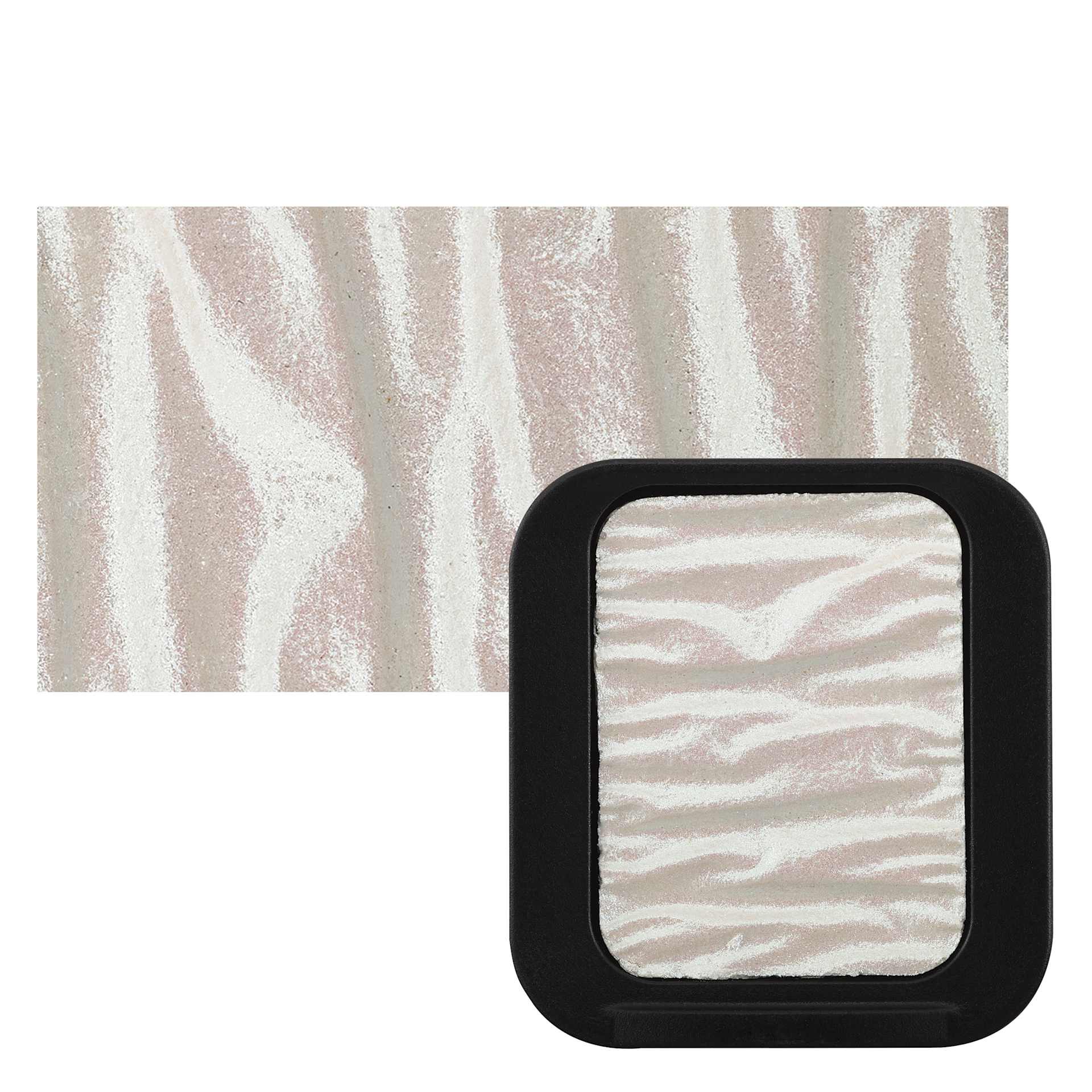 Finetec Premium Watercolor Pan - Turquoise (Pearlescent) pan and swatch