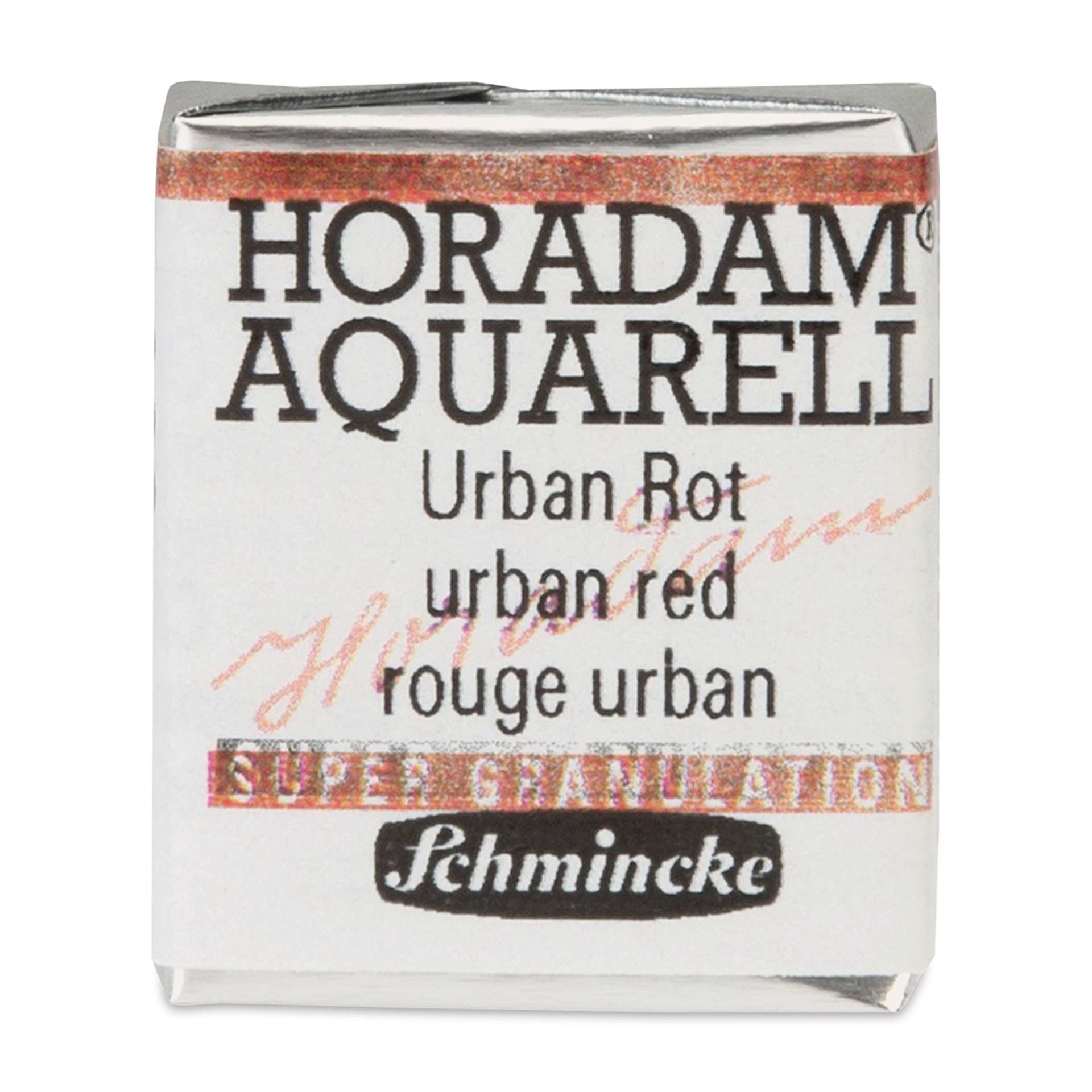 Schmincke Horadam Aquarell Watercolor - Urban Red, Supergranulation, Half Pan