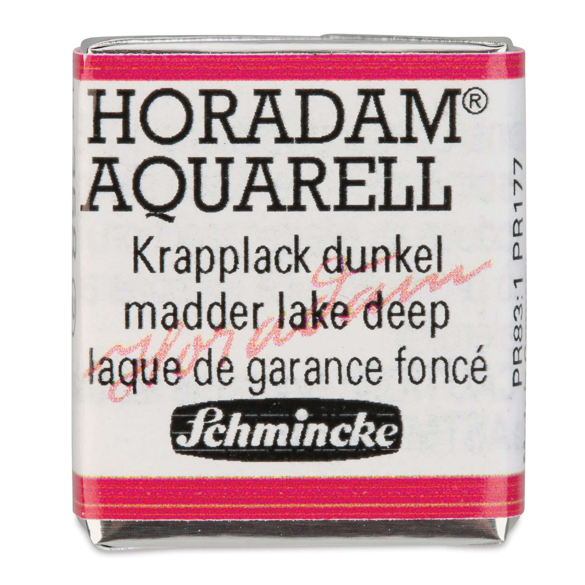 Schmincke Horadam Aquarell Watercolor - Madder Lake Deep, Half Pan
