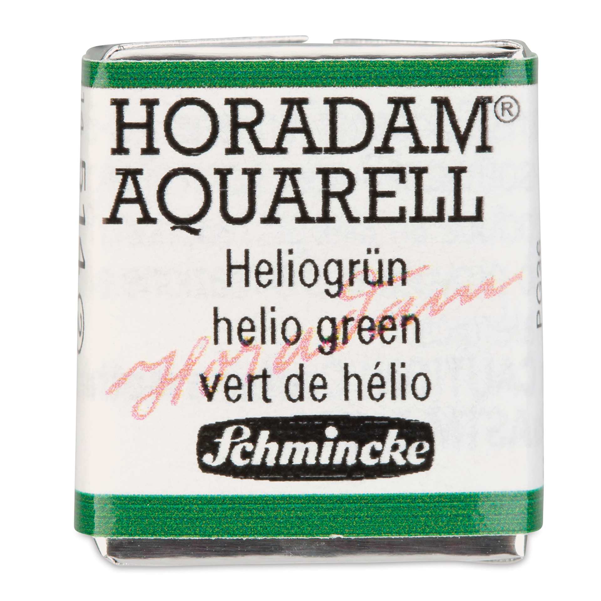 Schmincke Horadam Aquarell Watercolor - Helio Green, Half Pan