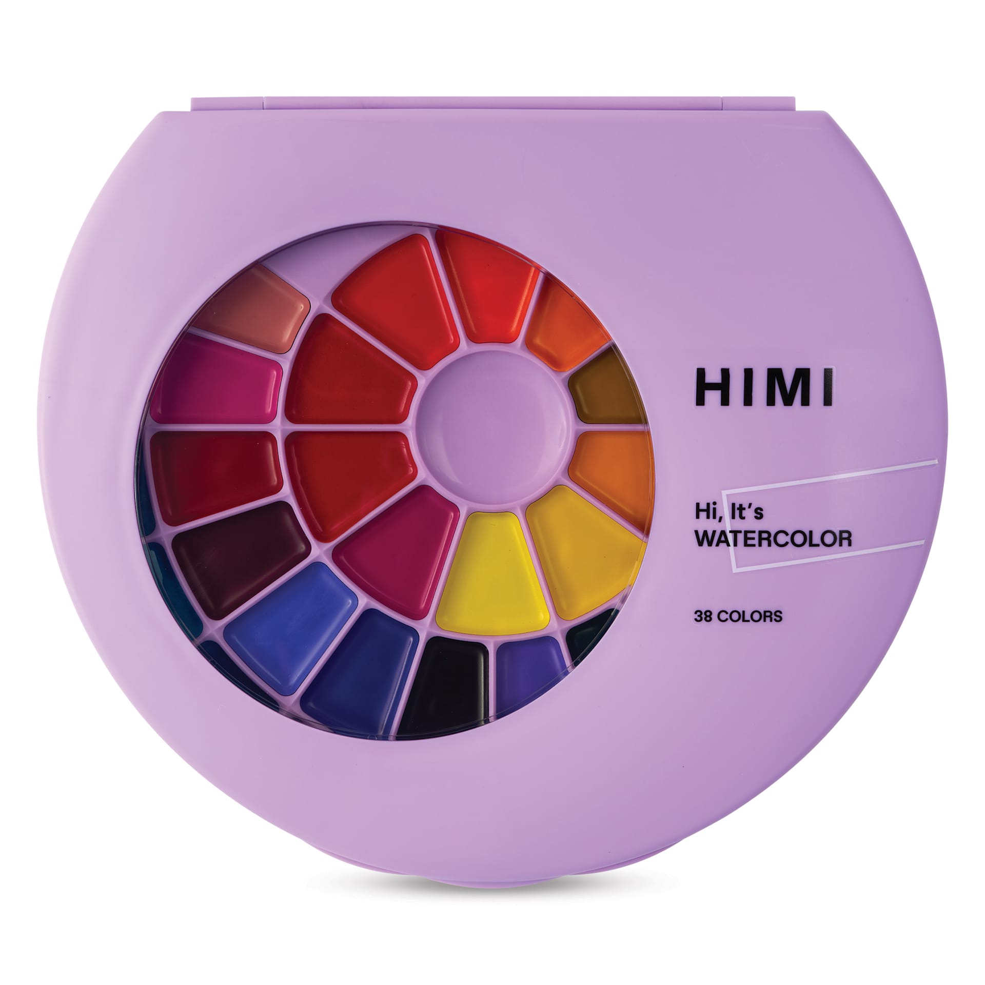 Himi Semi-Moist Watercolor Paint Pan - Set of 38, Assorted Colors