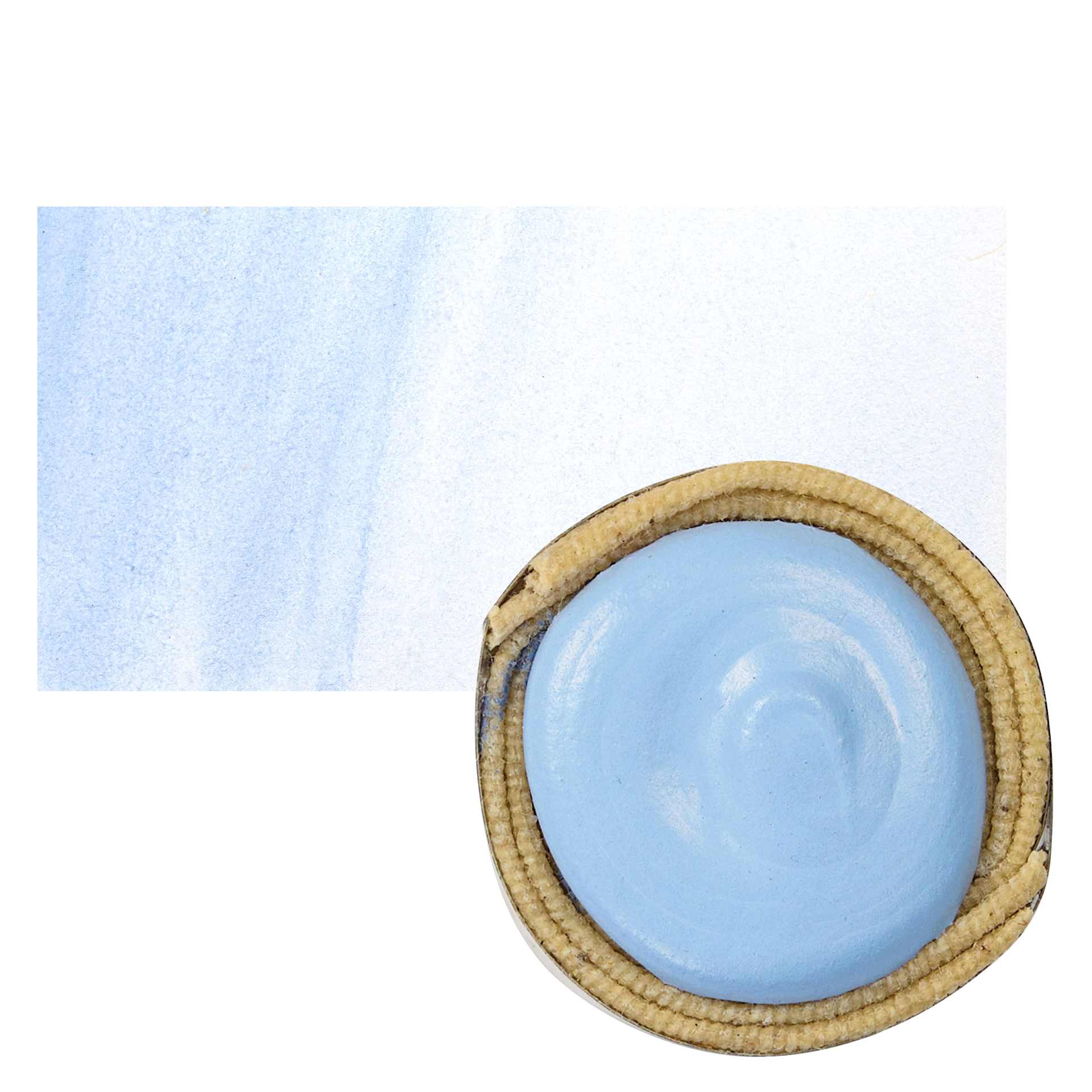 Beam Paints Watercolor Paintstone - Ice Blue stone and swatch
