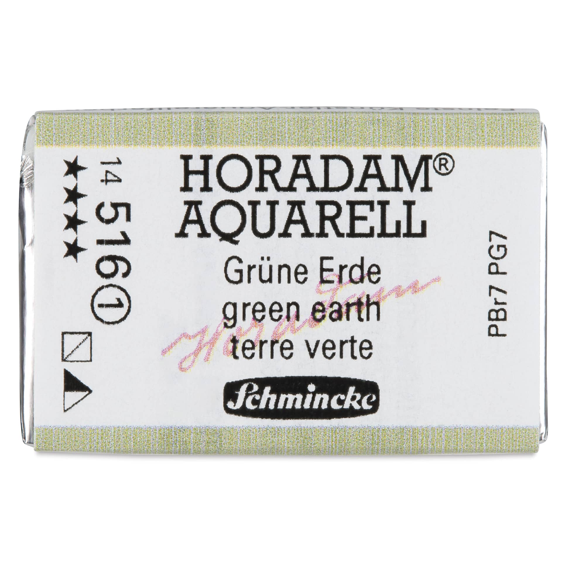 Schmincke Horadam Aquarell Watercolor - Green Earth, Full Pan