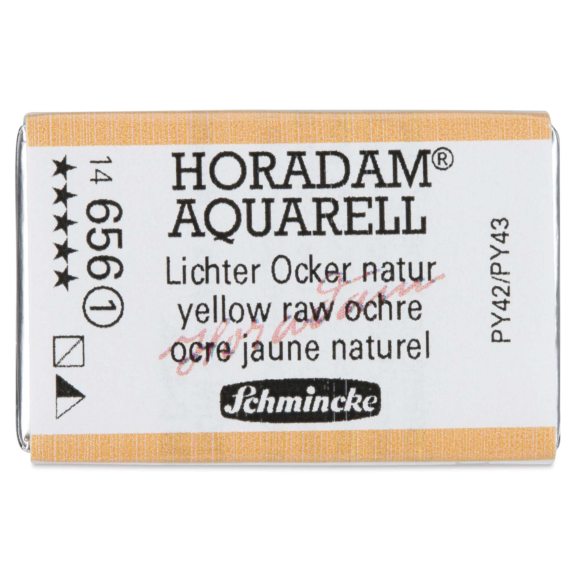 Schmincke Horadam Aquarell Watercolor - Yellow Raw Ochre, Full Pan