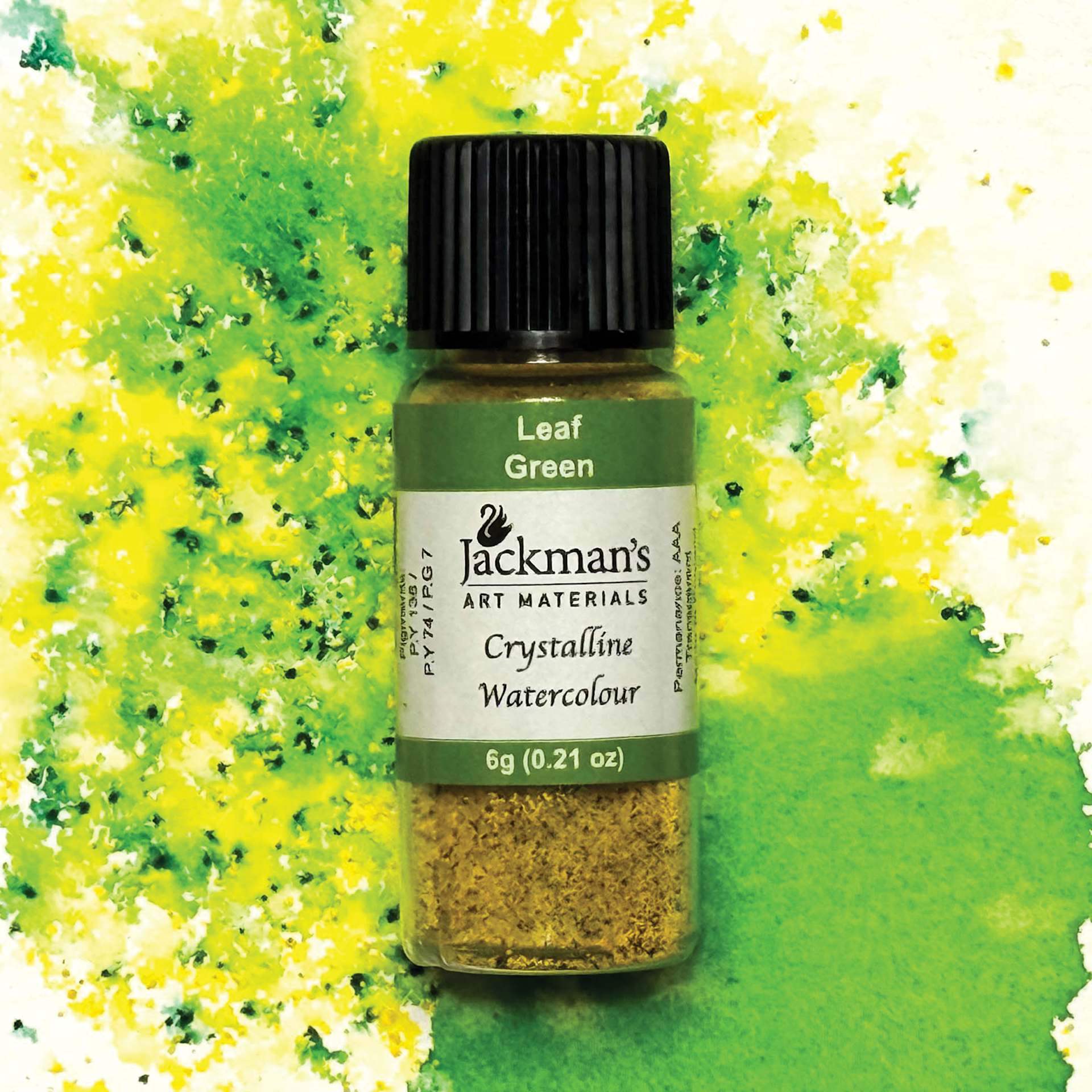 Jackman's Crystalline Powder Watercolor - Leaf Green, 6 g