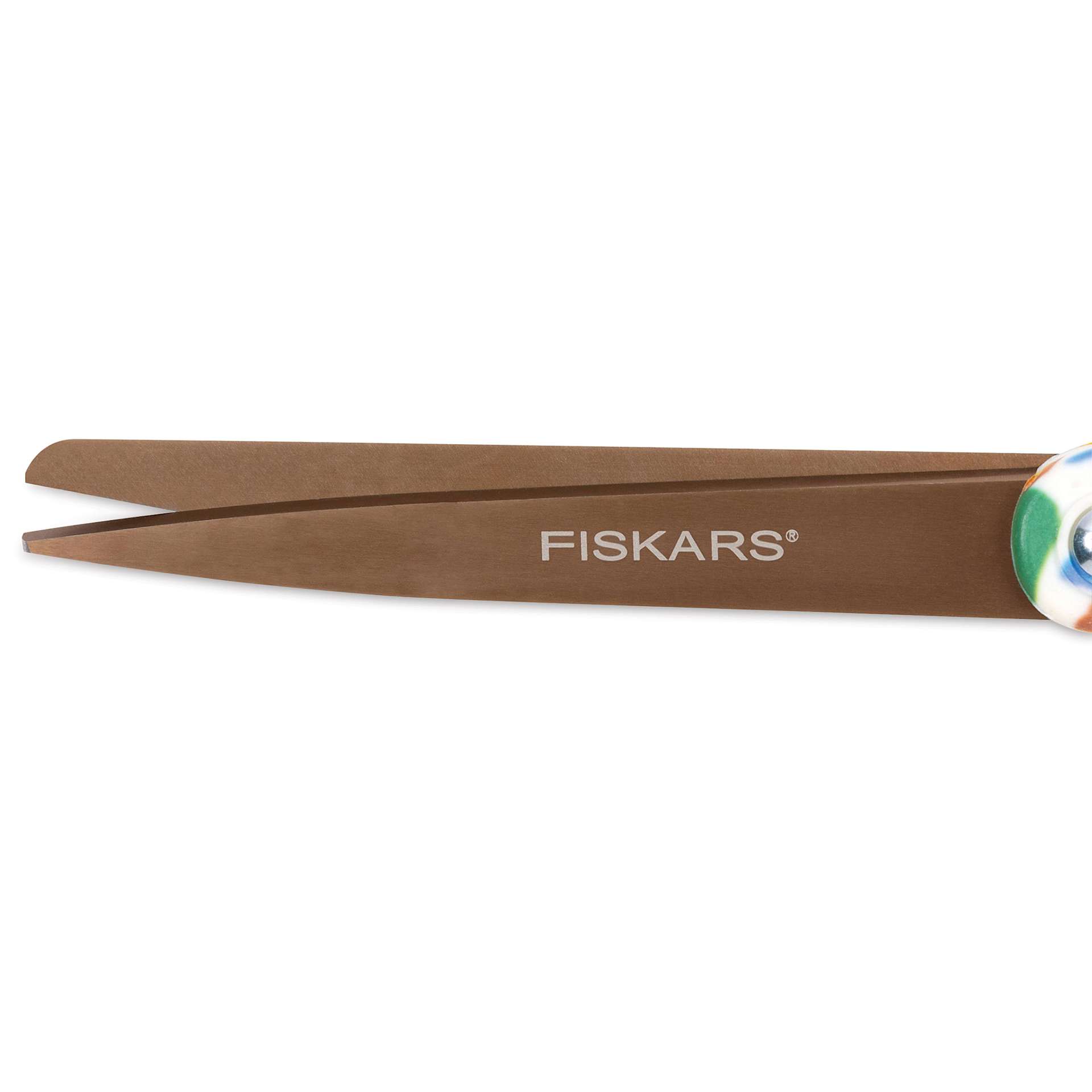 Created With Fiskars Scissors - Playful Posies, 8" (Close-up Of Blade)