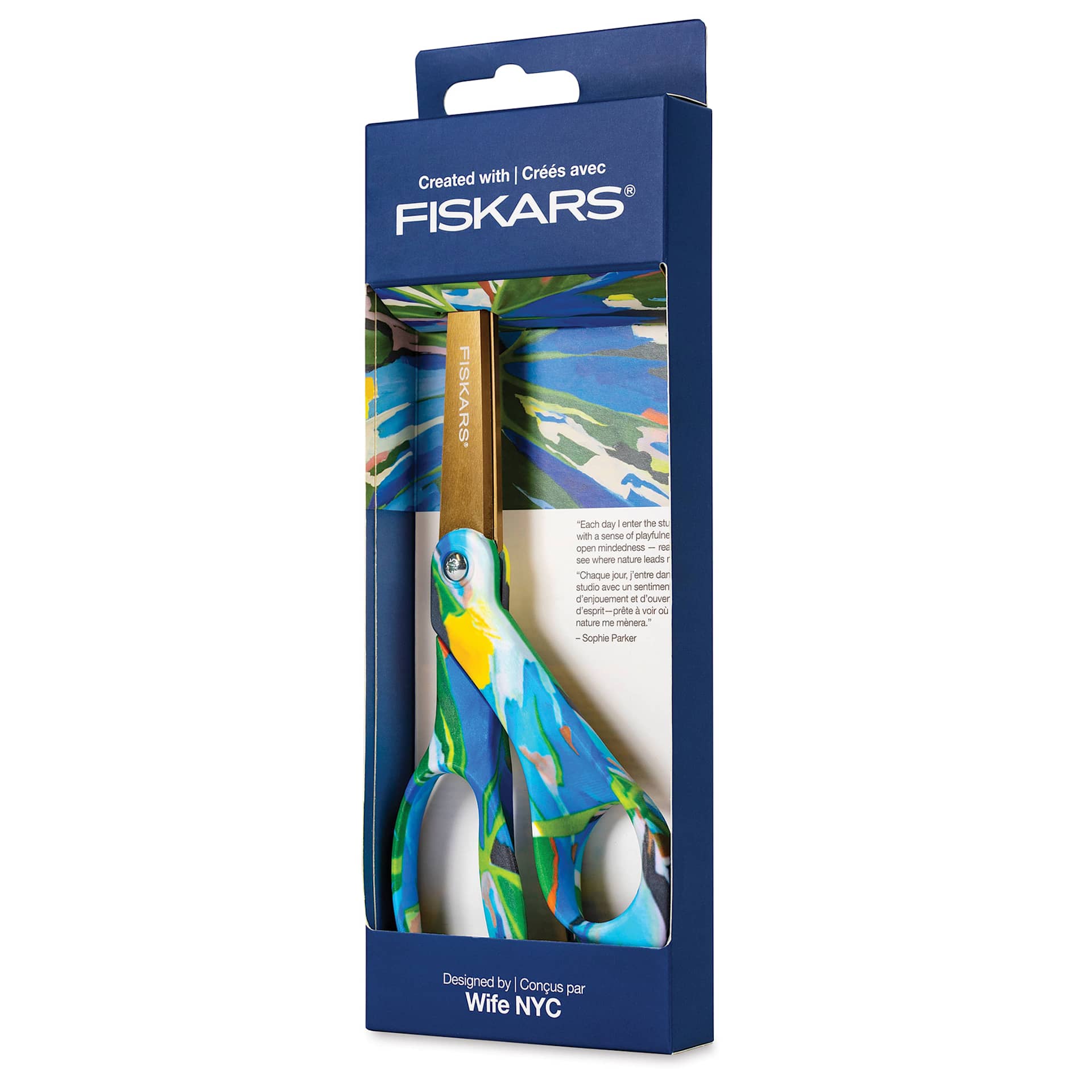 Created With Fiskars Scissors - Avant Garden, 8" (In Package, Angled Showing Side)