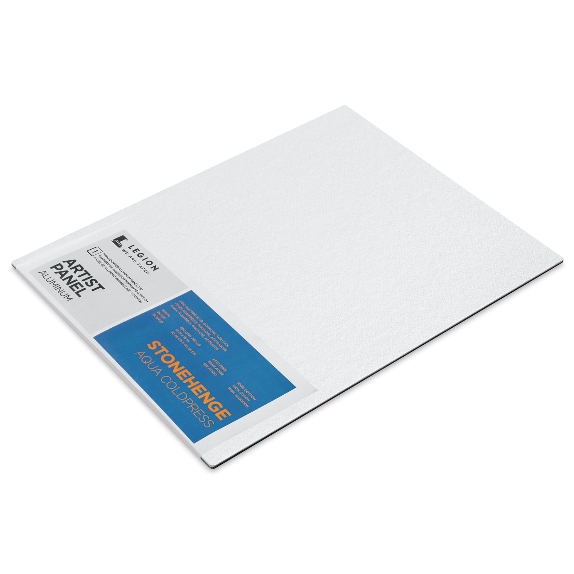 Legion Stonehenge Aqua Aluminum White Panel - 12" x 16" side view