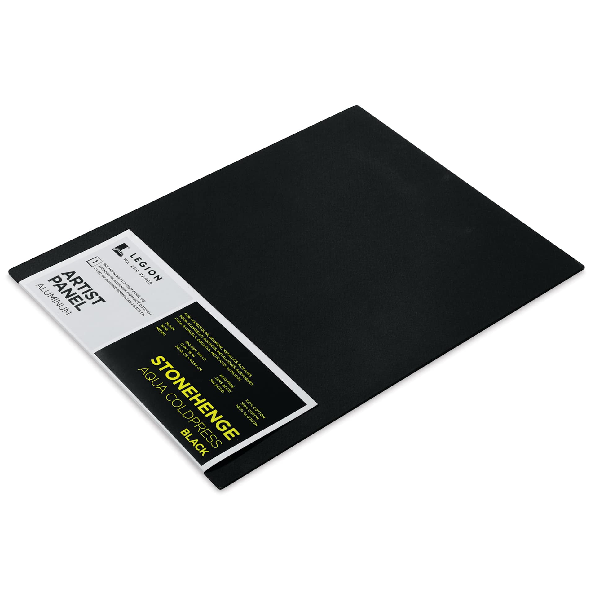 Legion Stonehenge Aqua Aluminum Black Panel - 12" x 16" side view